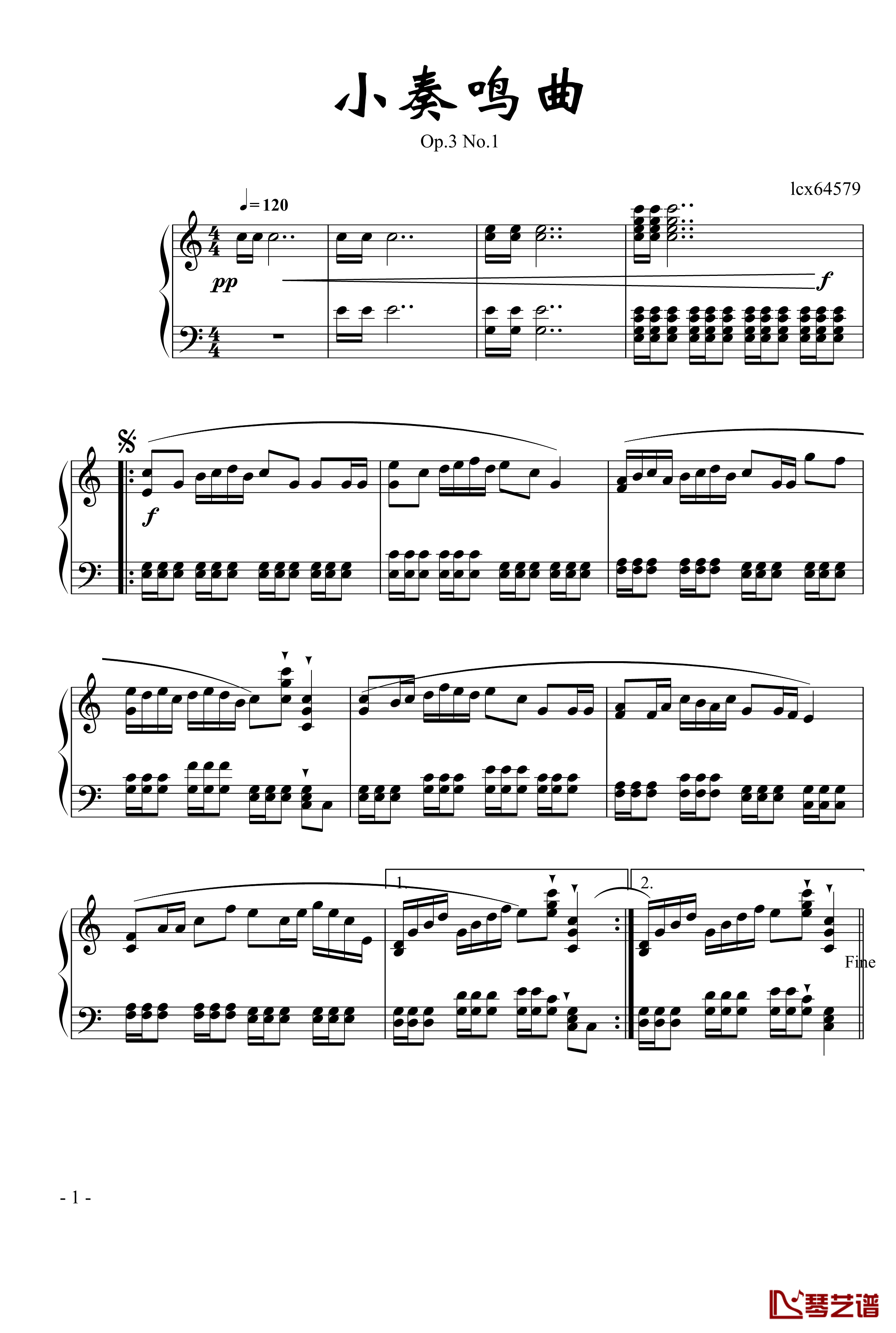 小奏鸣曲钢琴谱-lcx645791