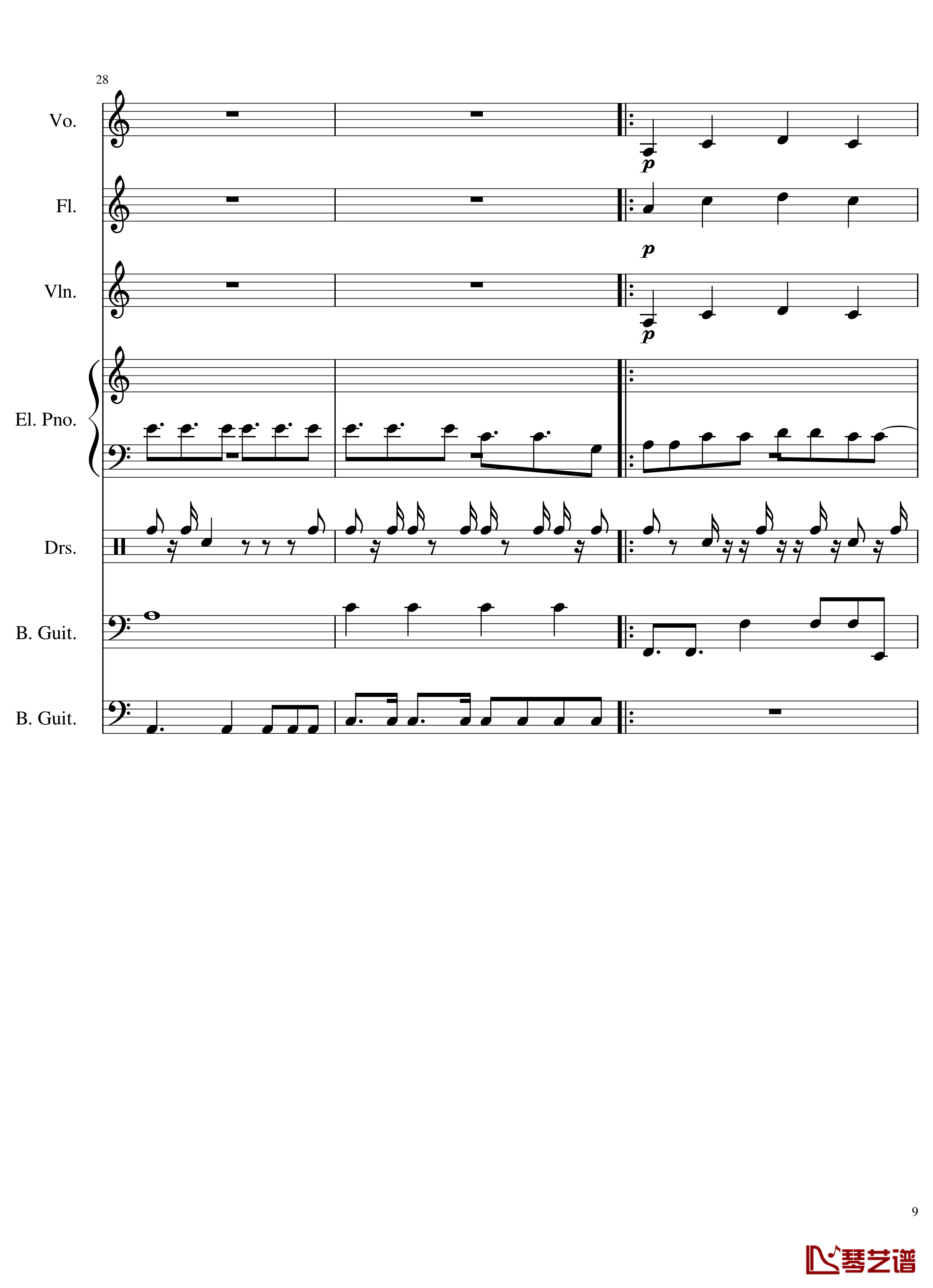 Intro钢琴谱-The xx9
