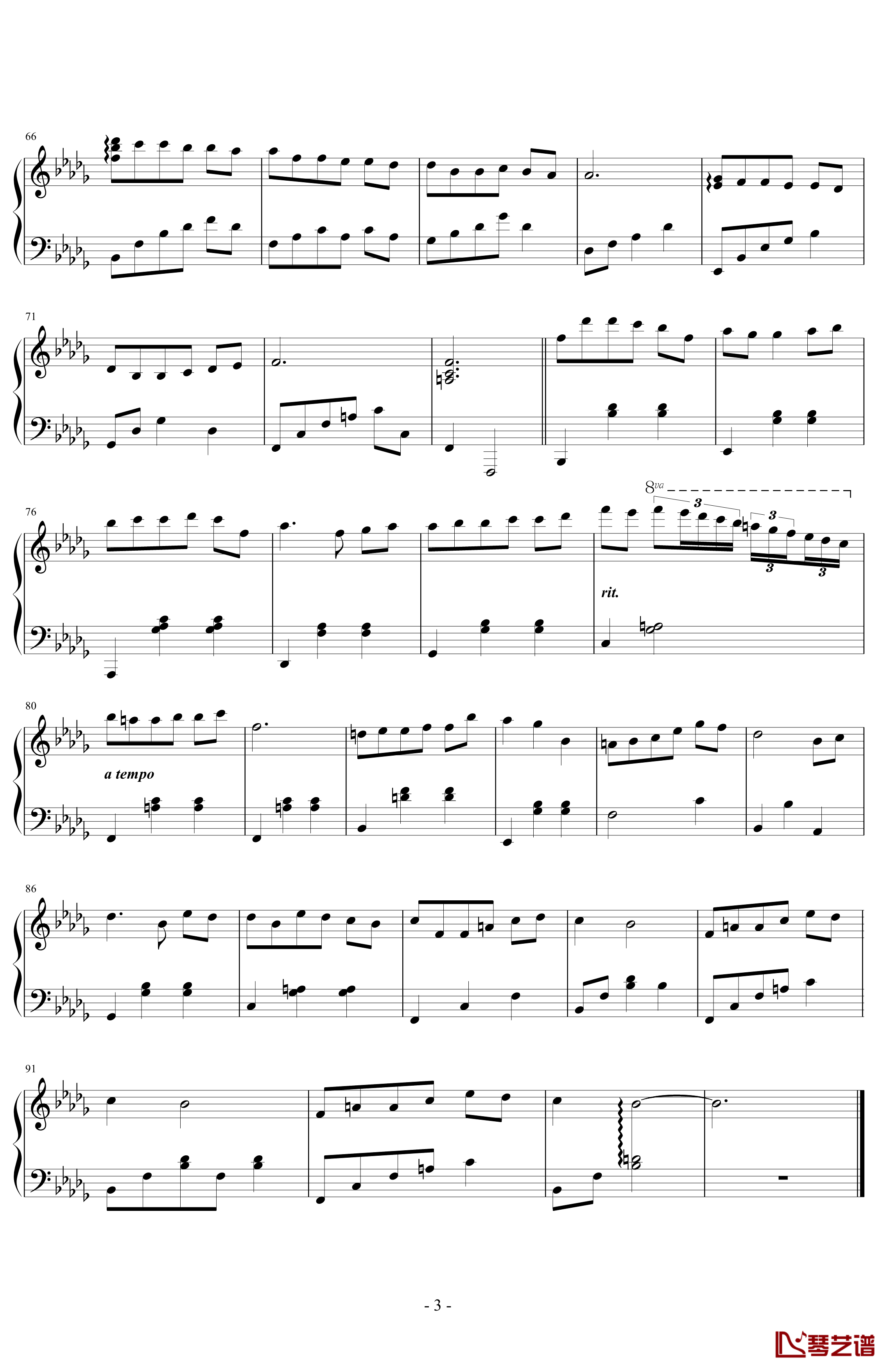 Pour Chopin钢琴谱-白日梦-說給蕭邦3