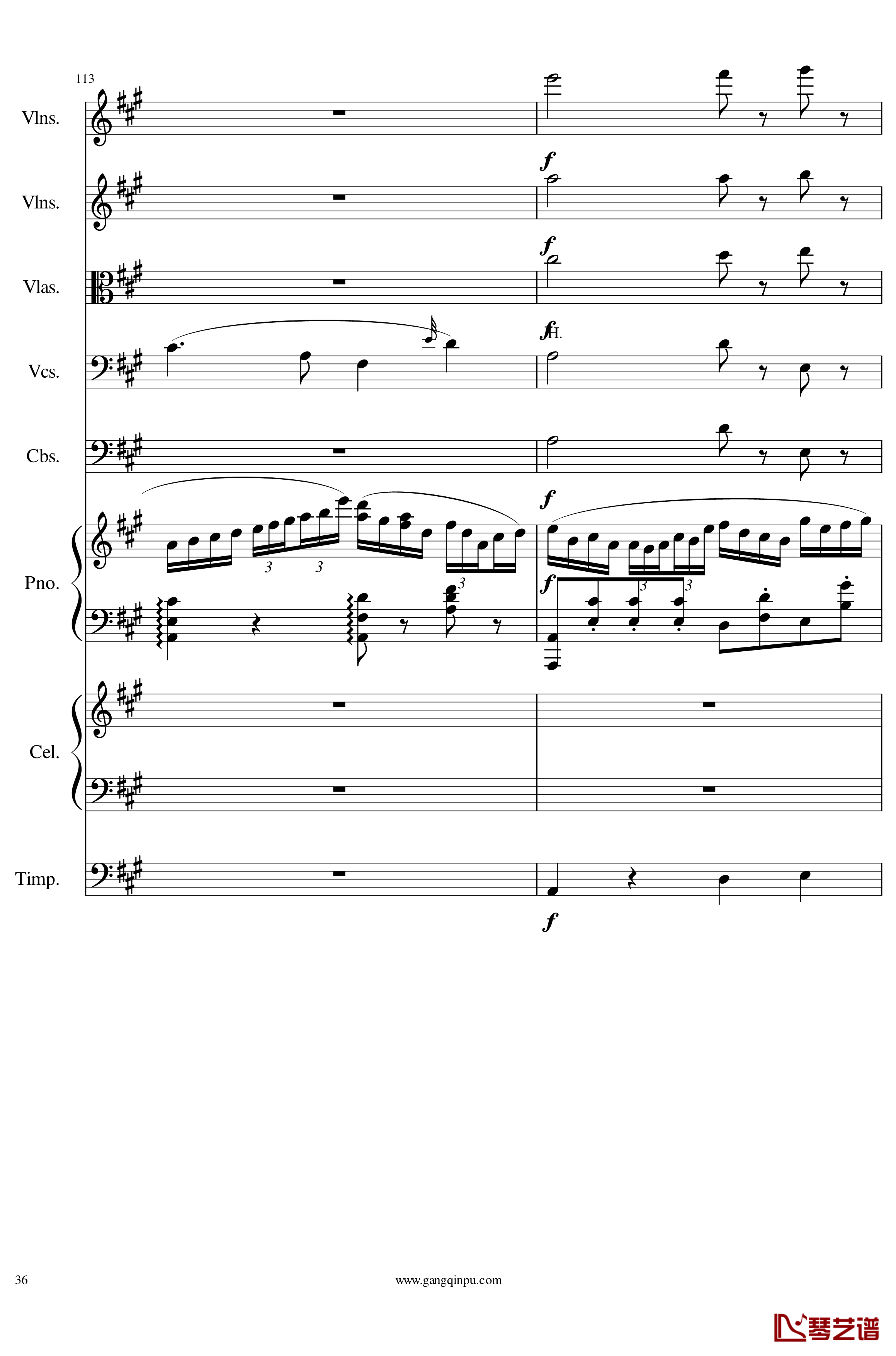 光高校庆序曲Op.44钢琴谱-一个球36