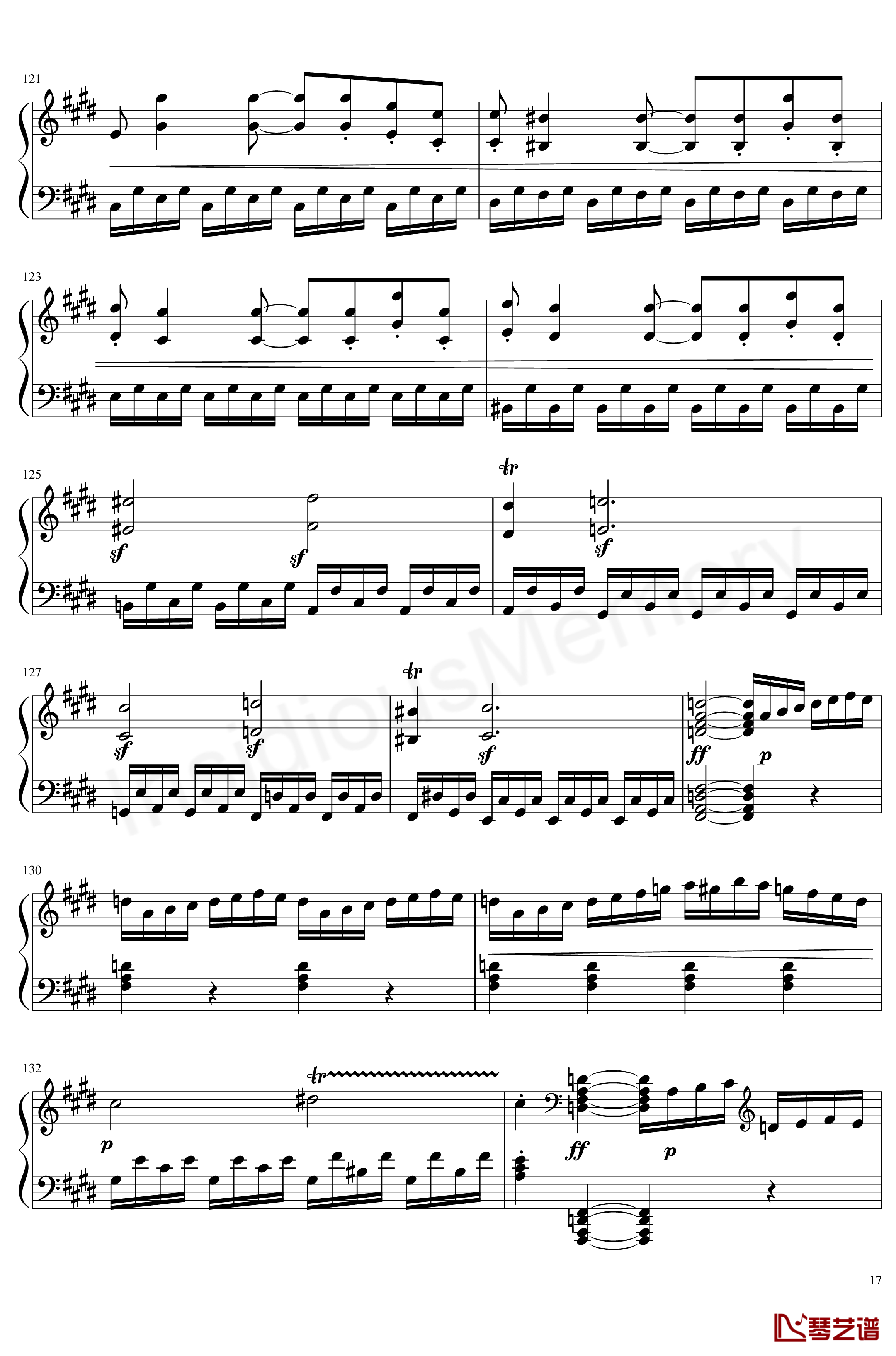 月光奏鸣曲钢琴谱-贝多芬-beethoven17