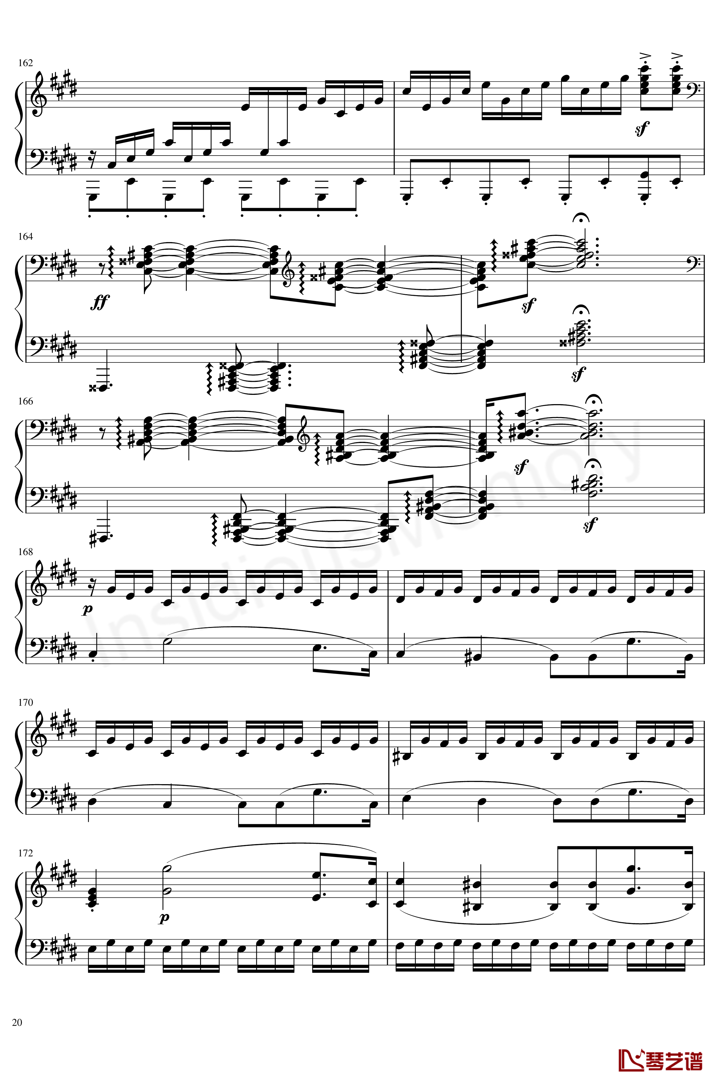 月光奏鸣曲钢琴谱-贝多芬-beethoven20