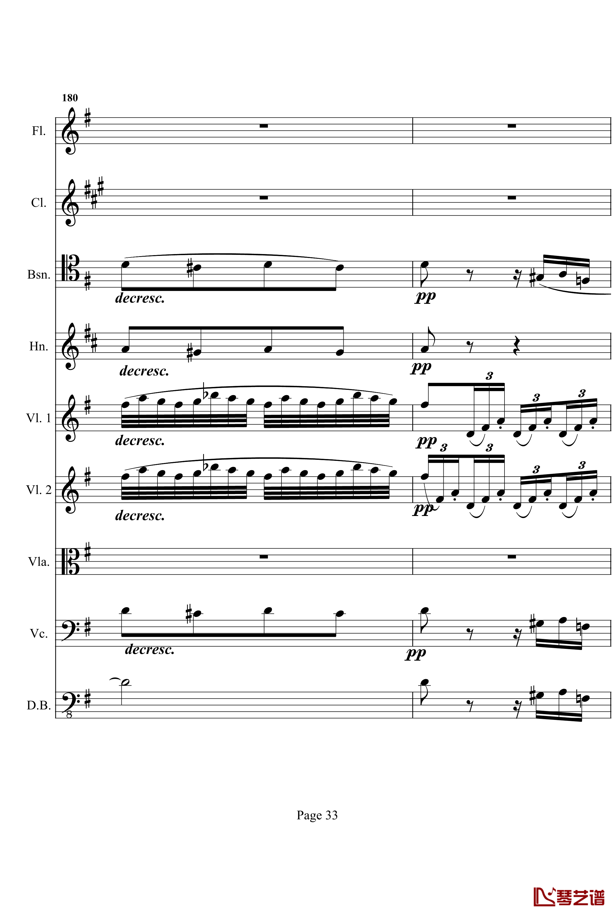 奏鸣曲之交响钢琴谱- 第十首-Ⅰ-贝多芬-beethoven33
