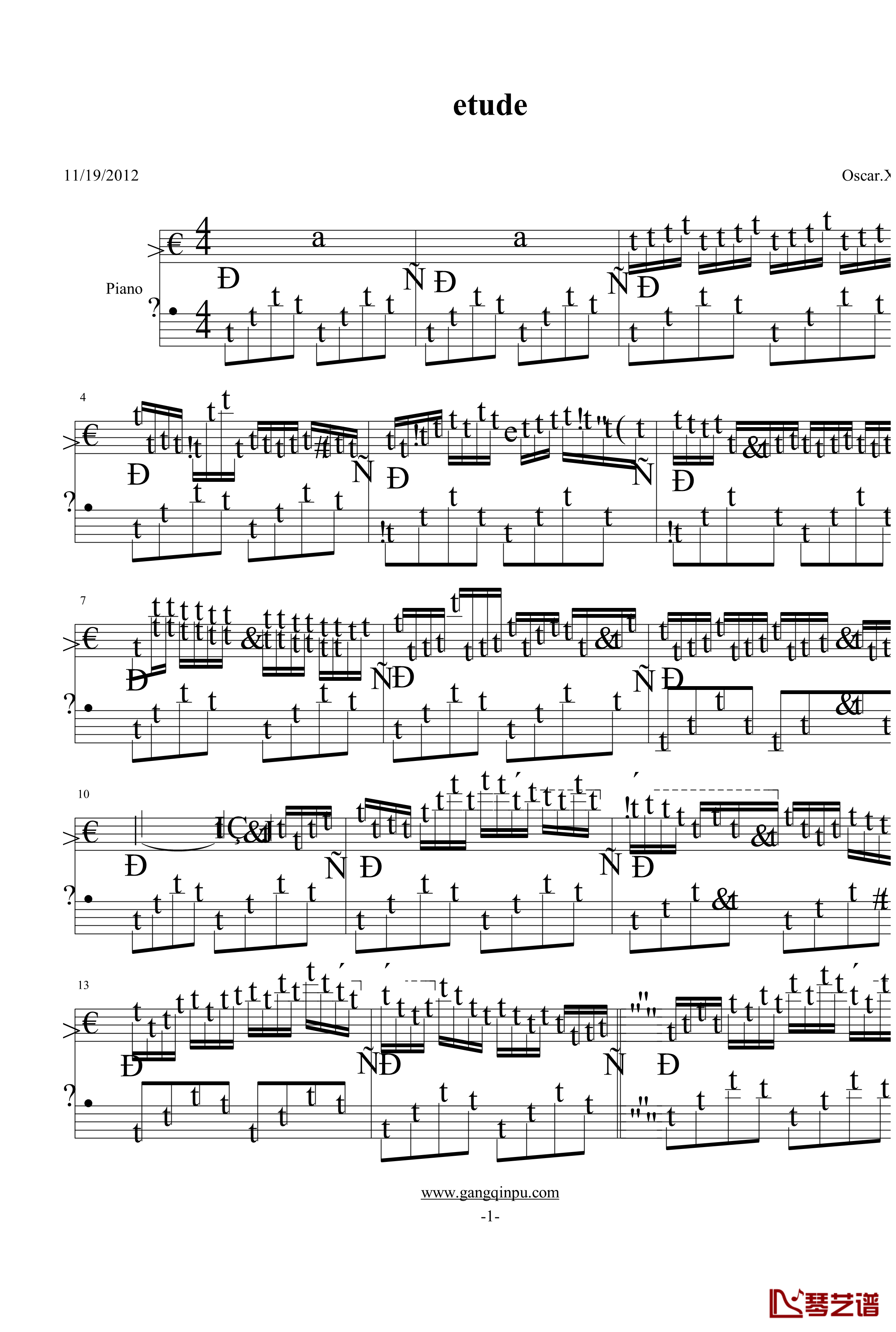 练习曲钢琴谱-fulanckyce1