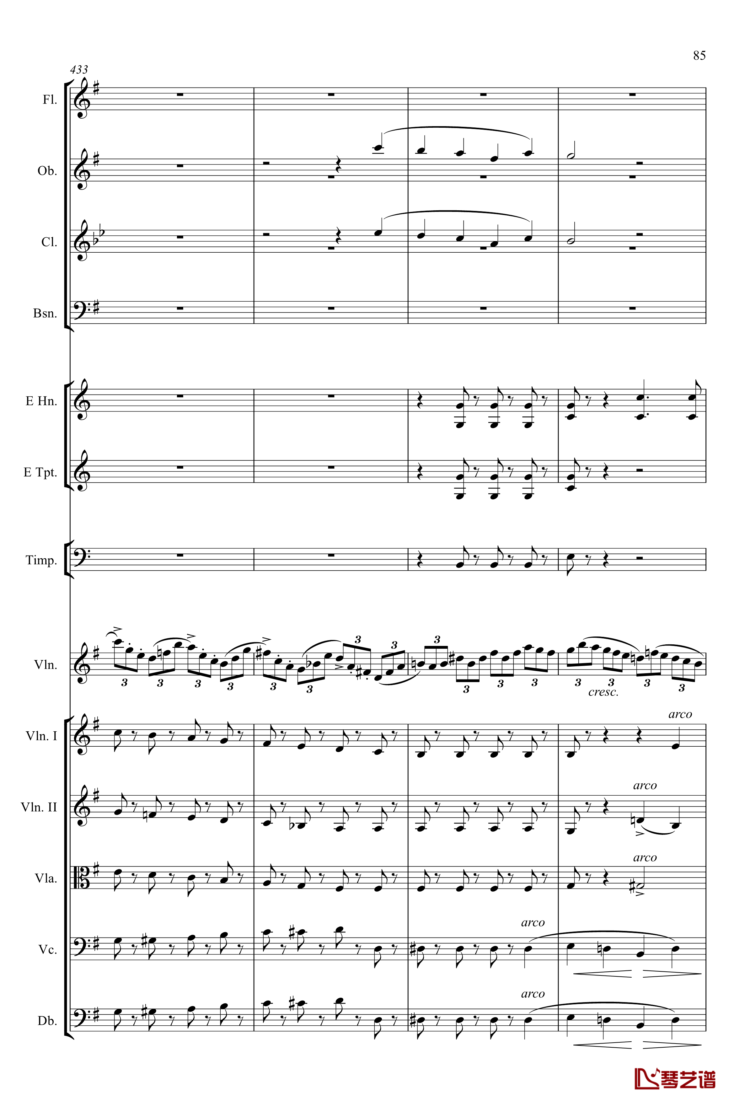 e小调小提琴协奏曲Op.64钢琴谱-第一乐章-门德尔松85