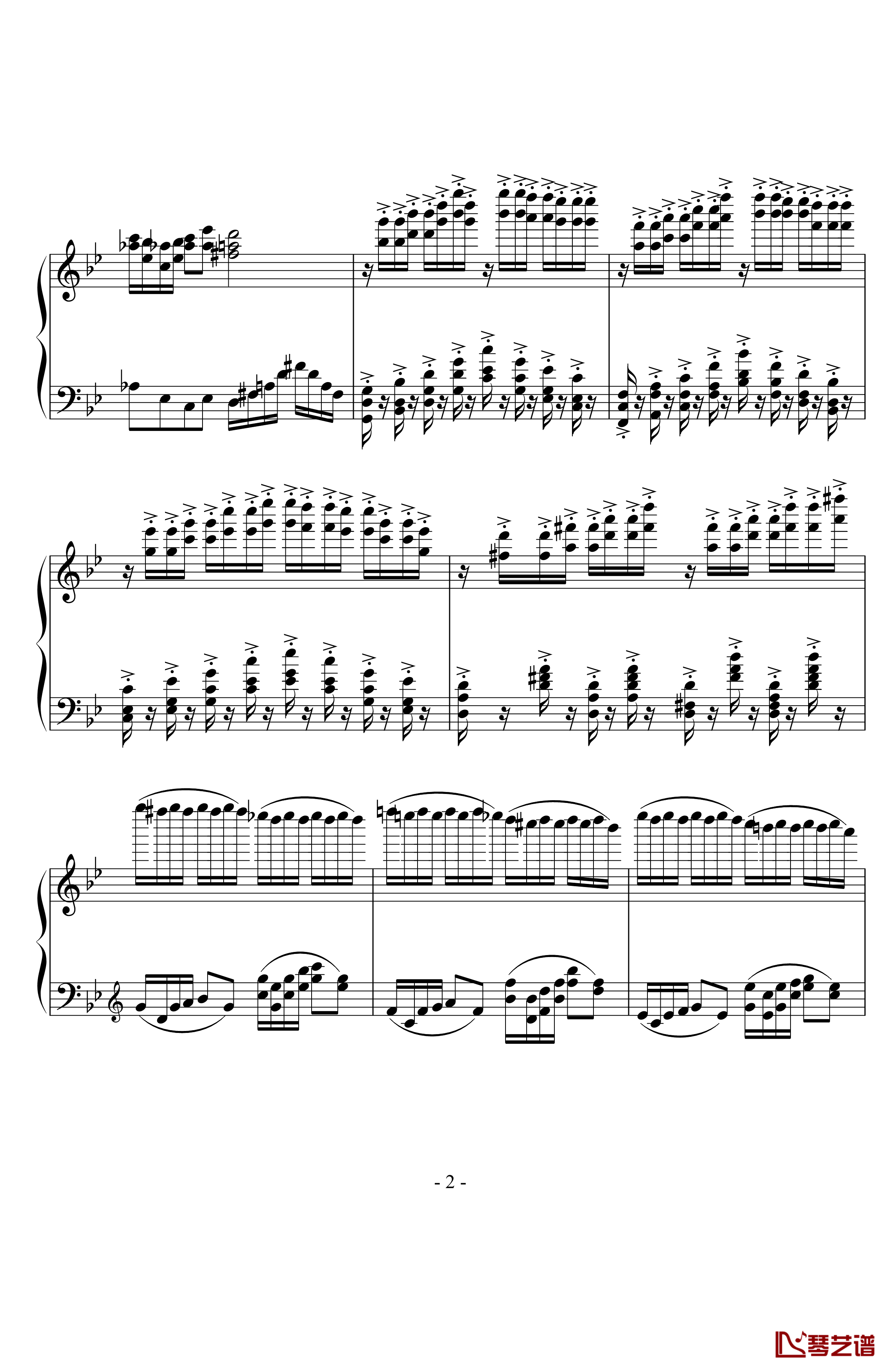 无穷变奏钢琴谱-DXF2