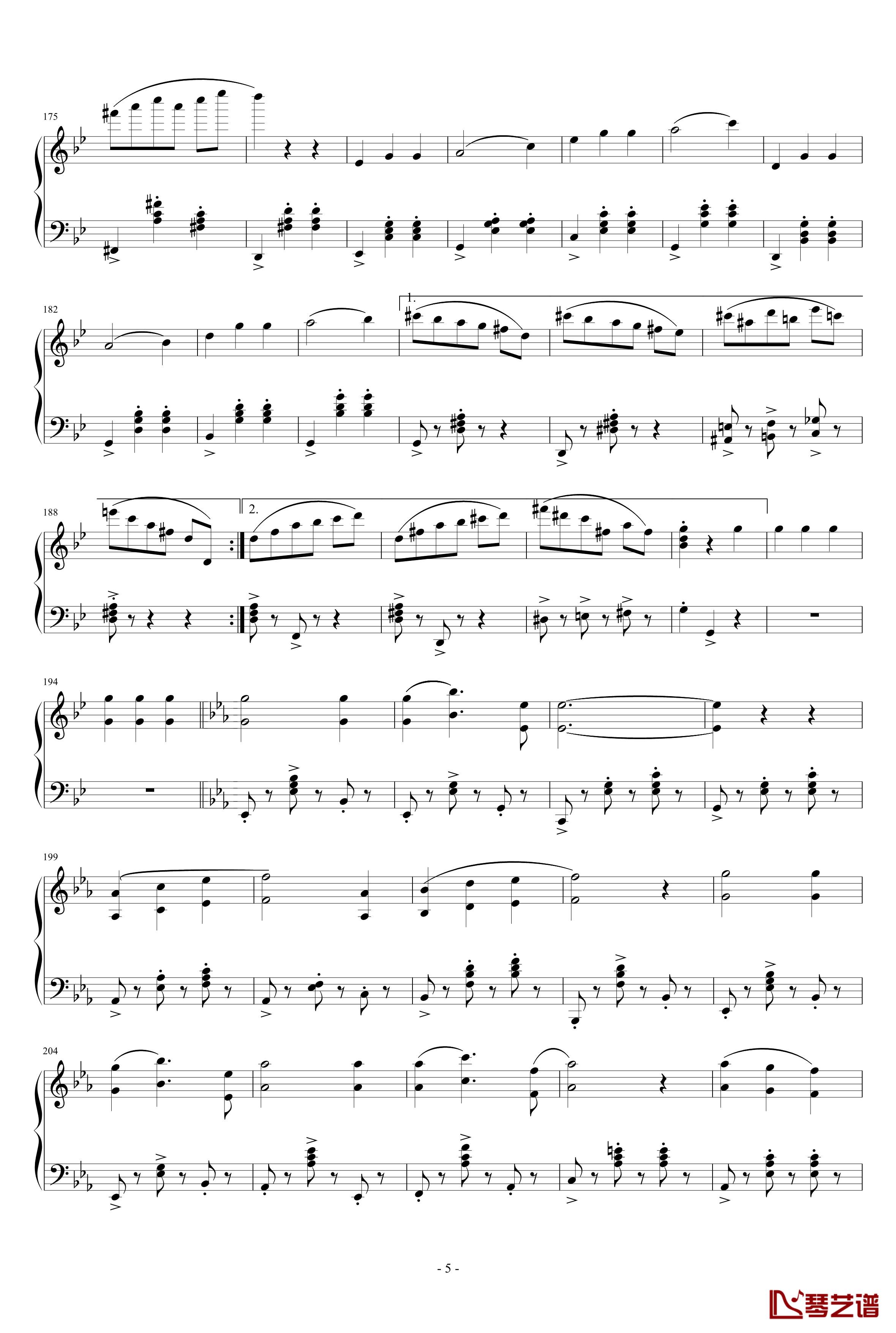 圆舞曲钢琴谱-DXF5