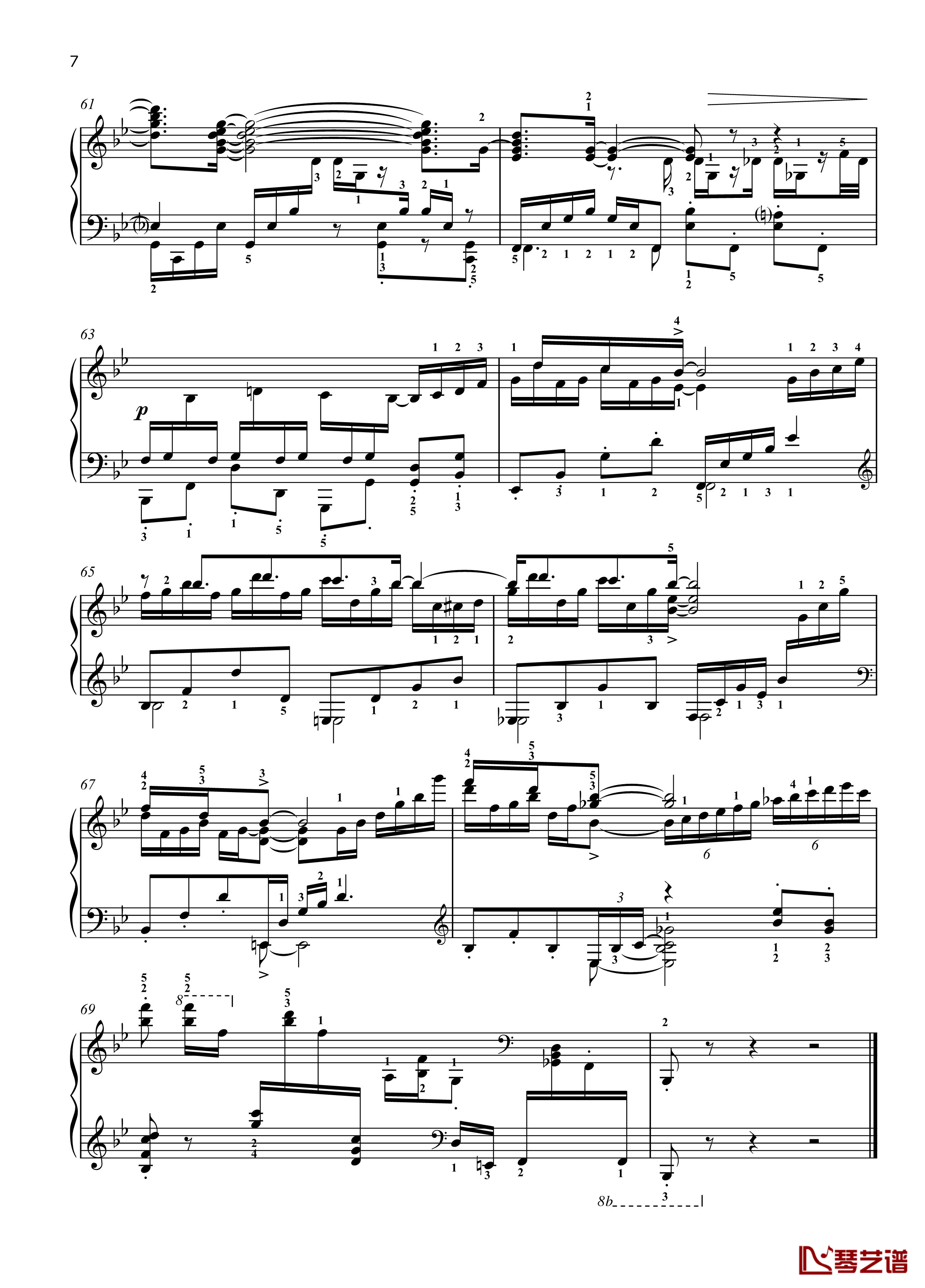 八首音乐会练习曲钢琴谱-Eight Concert ?tudes Op 40 - No. 6. Pastoral. Allegro moderato-爵士-尼古拉·凯帕斯汀7