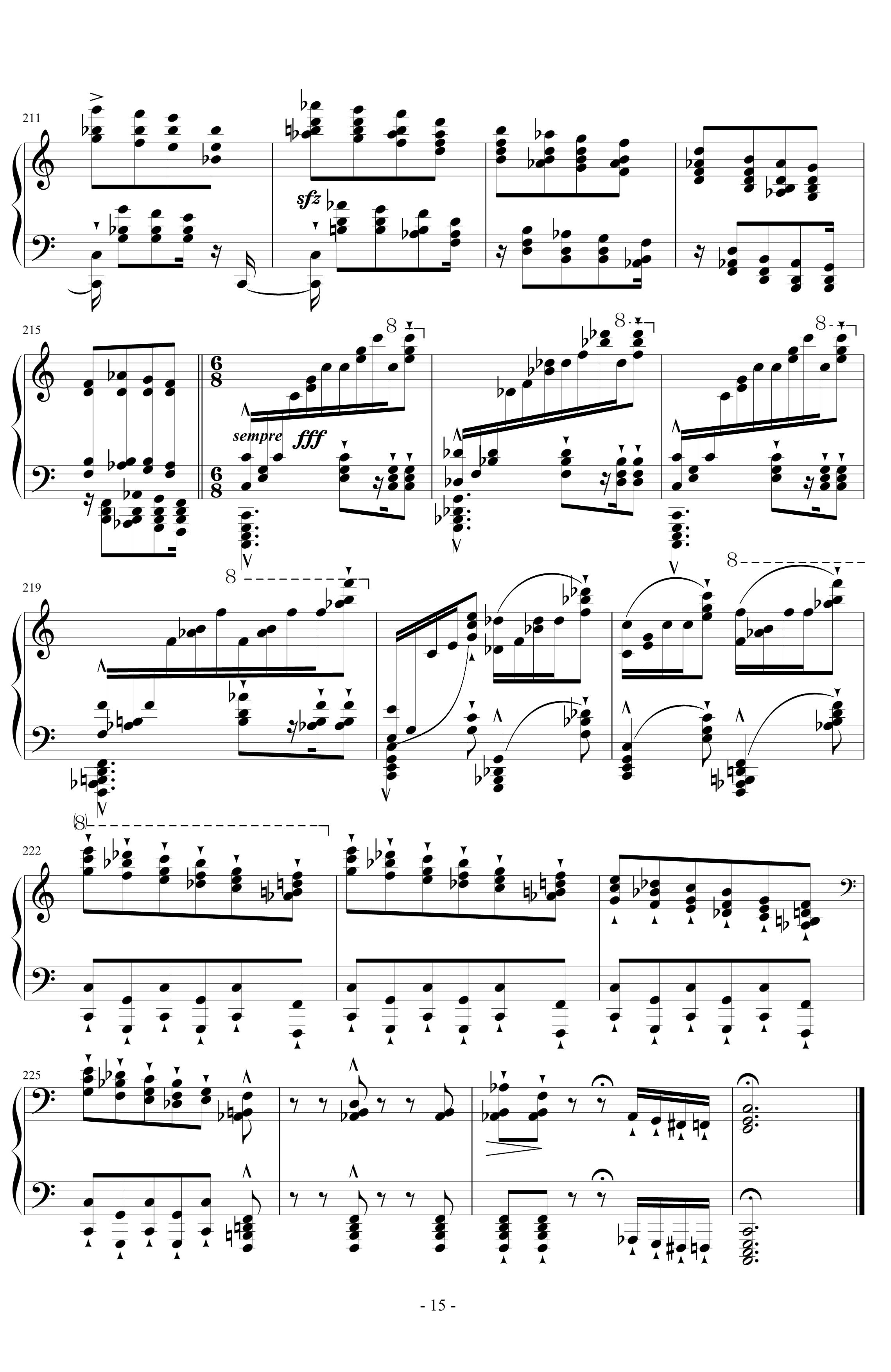 超技练习曲第8号钢琴谱-狩猎-李斯特15