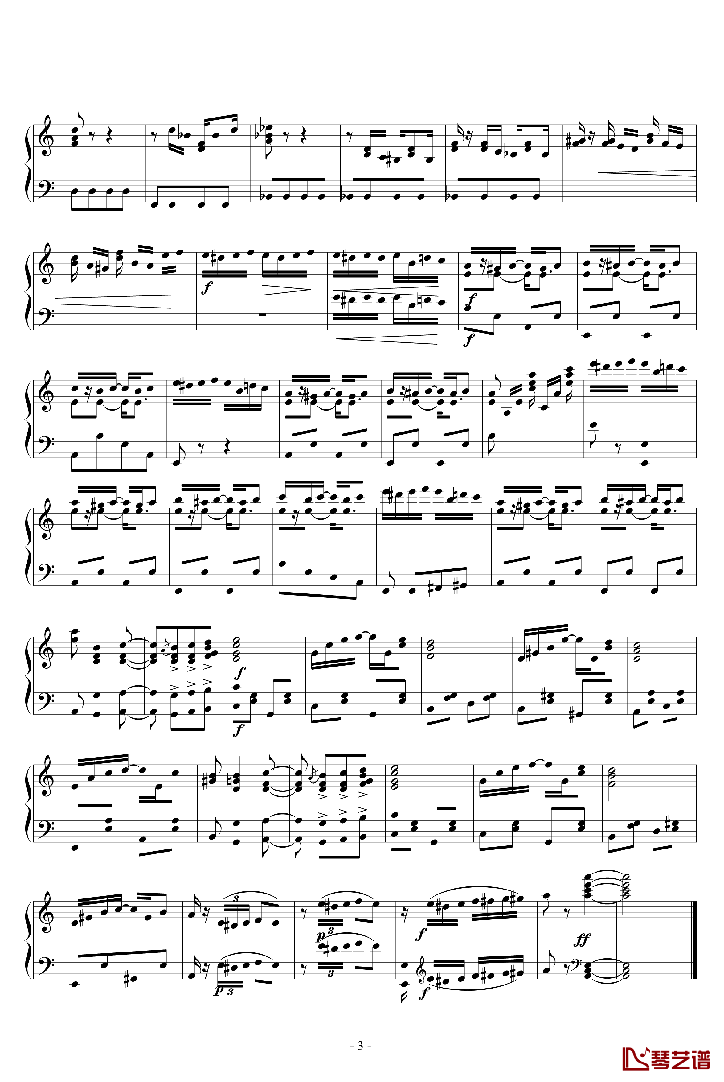 致爱丽丝钢琴谱-贝多芬-beethoven3