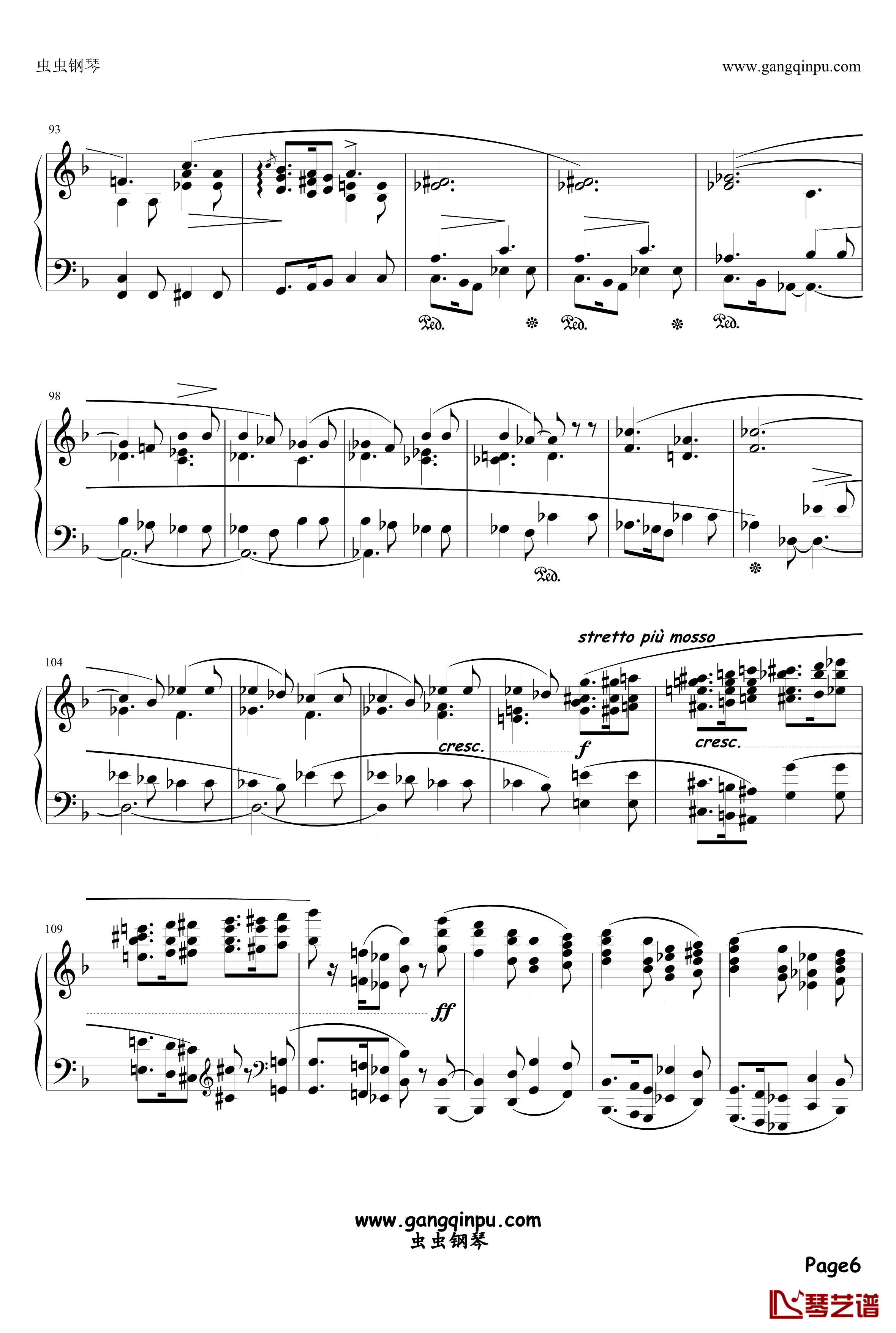 肖邦 - 第二号叙事曲 F大调钢琴谱-肖邦-chopin6