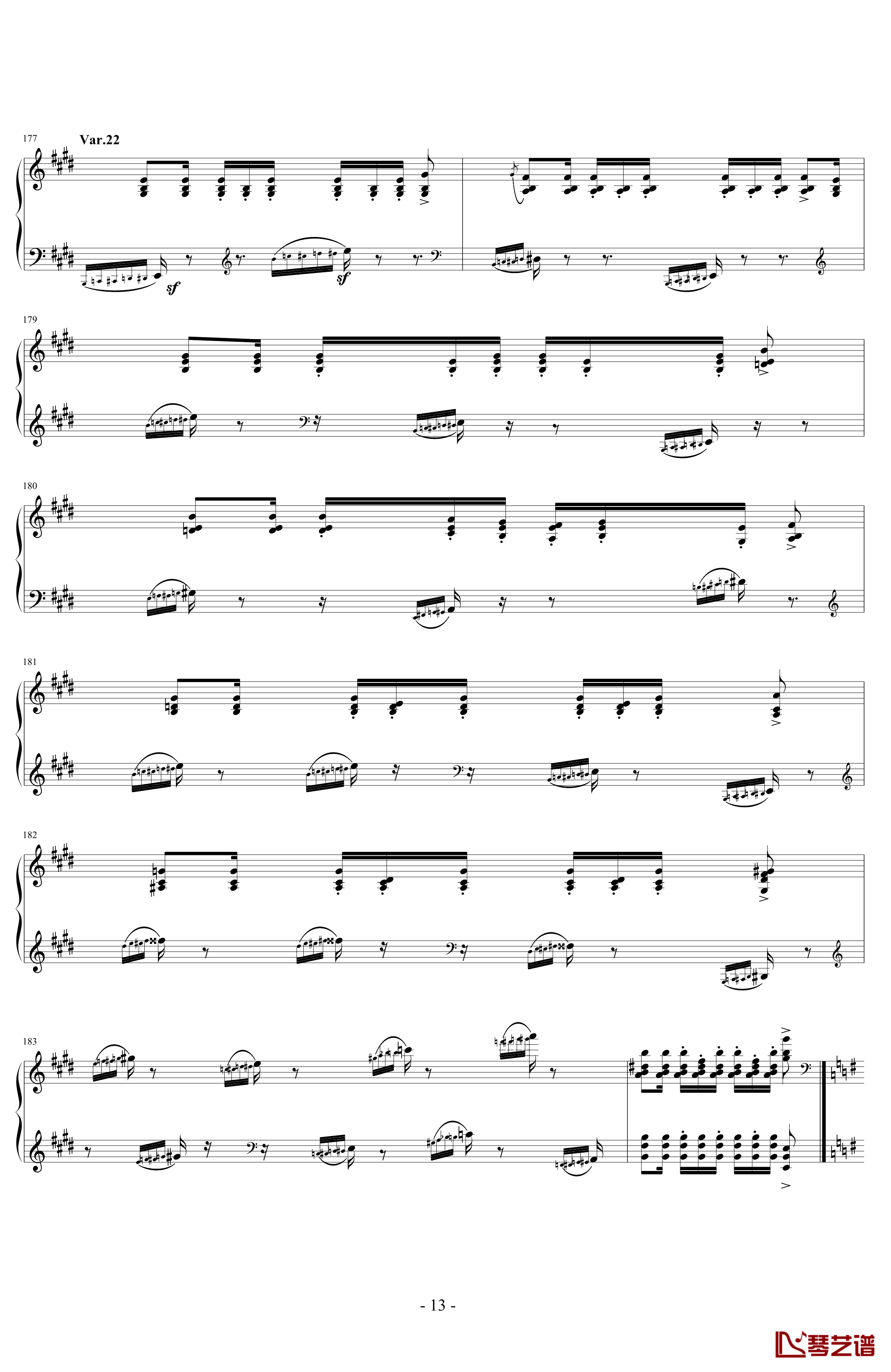 阿尔坎Op.39 No.12 变奏曲钢琴谱-Charles-Valentin Alkan13