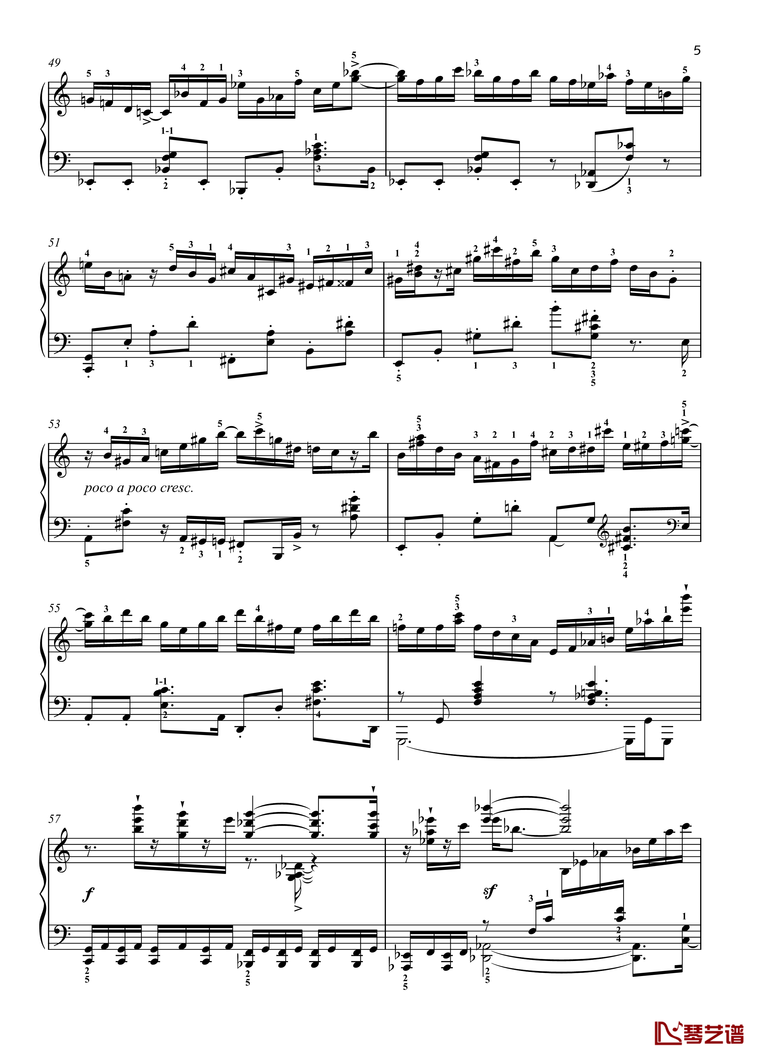 1. Prelude钢琴谱-带指法-八首音乐会练习曲-Eight Concert ?tudes Op 40 - No. -爵士-尼古拉·凯帕斯汀5