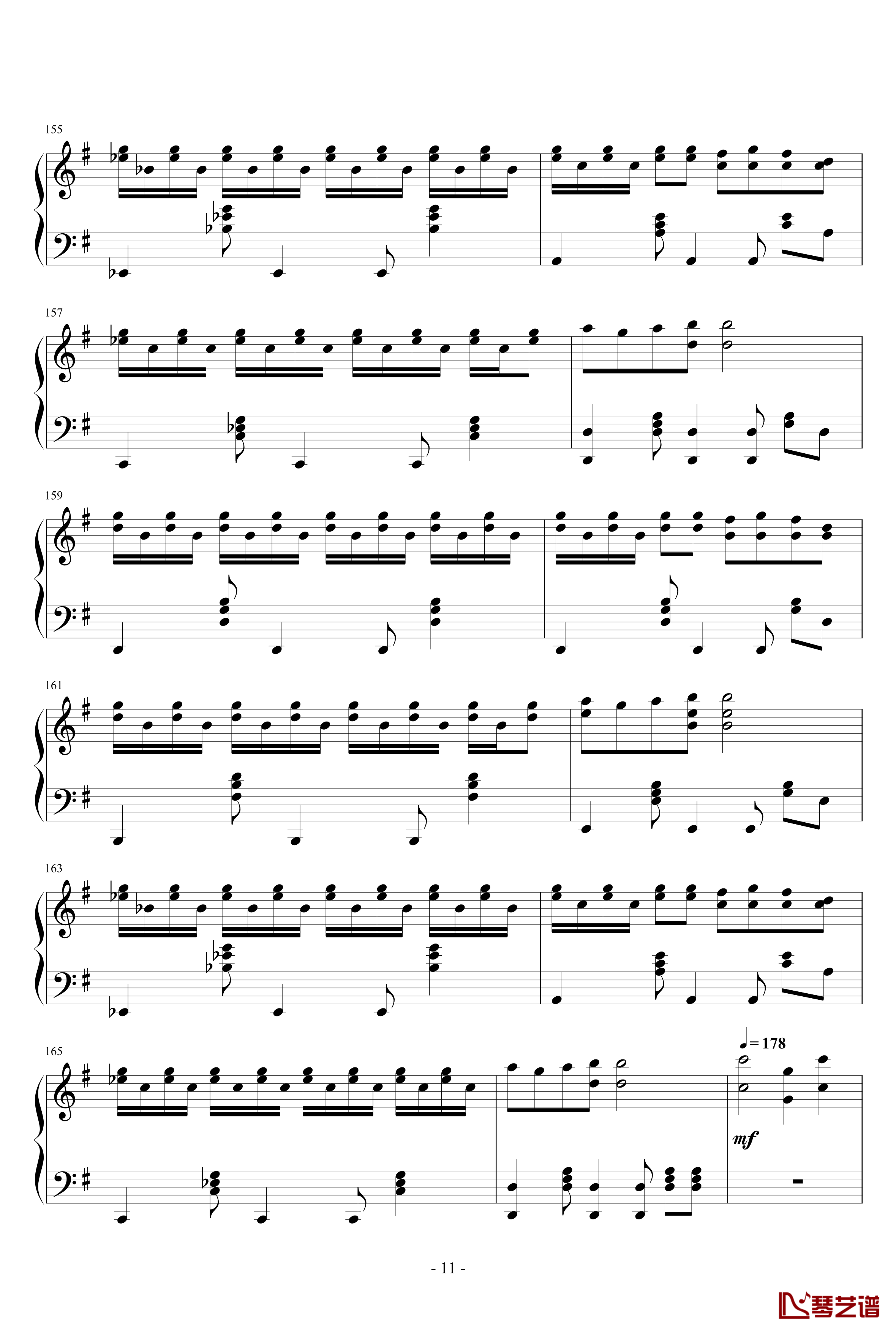 琪露诺的完美算术教室 钢琴谱重弹版-触手猴11