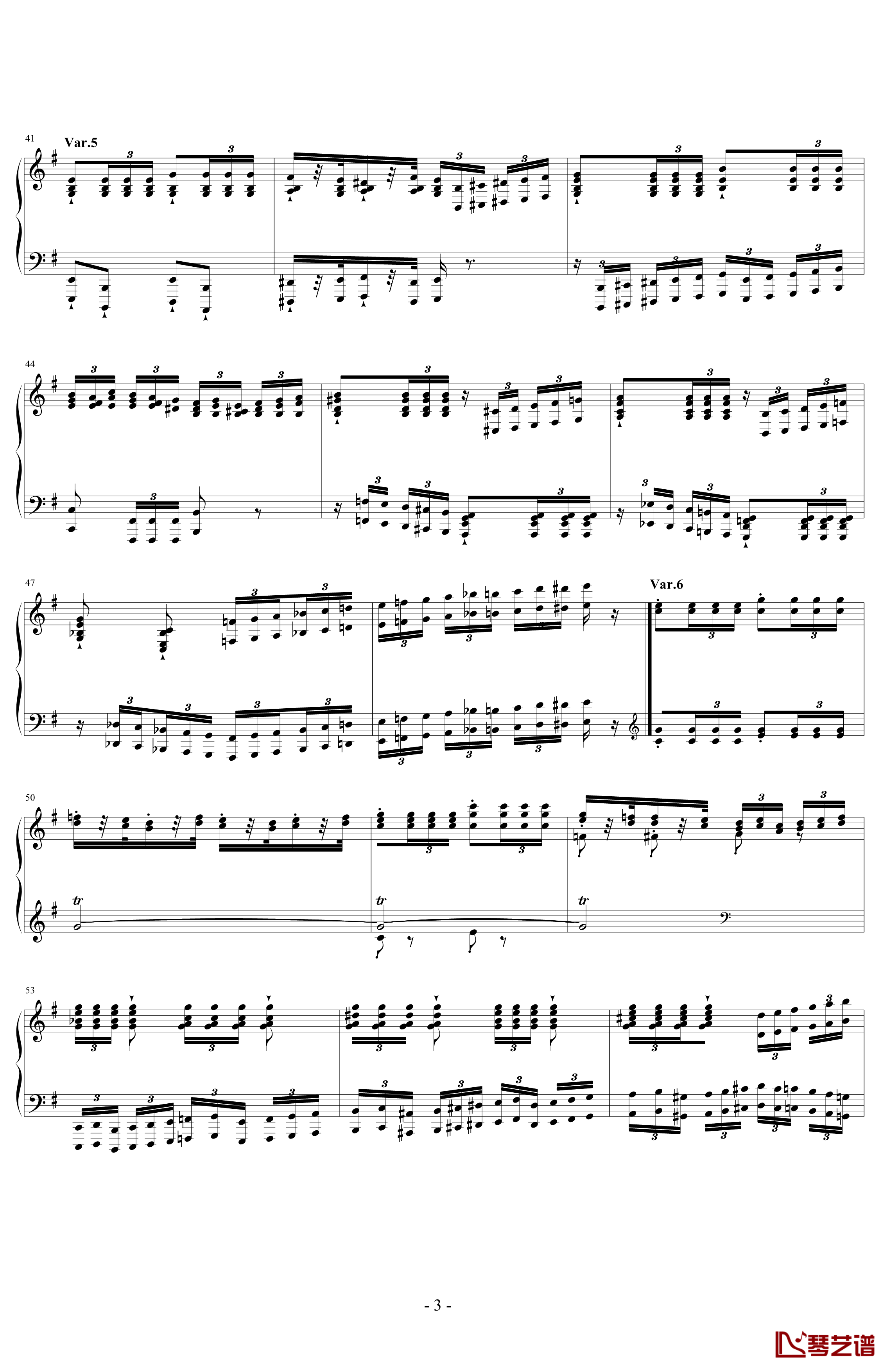 阿尔坎Op.39 No.12 变奏曲钢琴谱-Charles-Valentin Alkan3