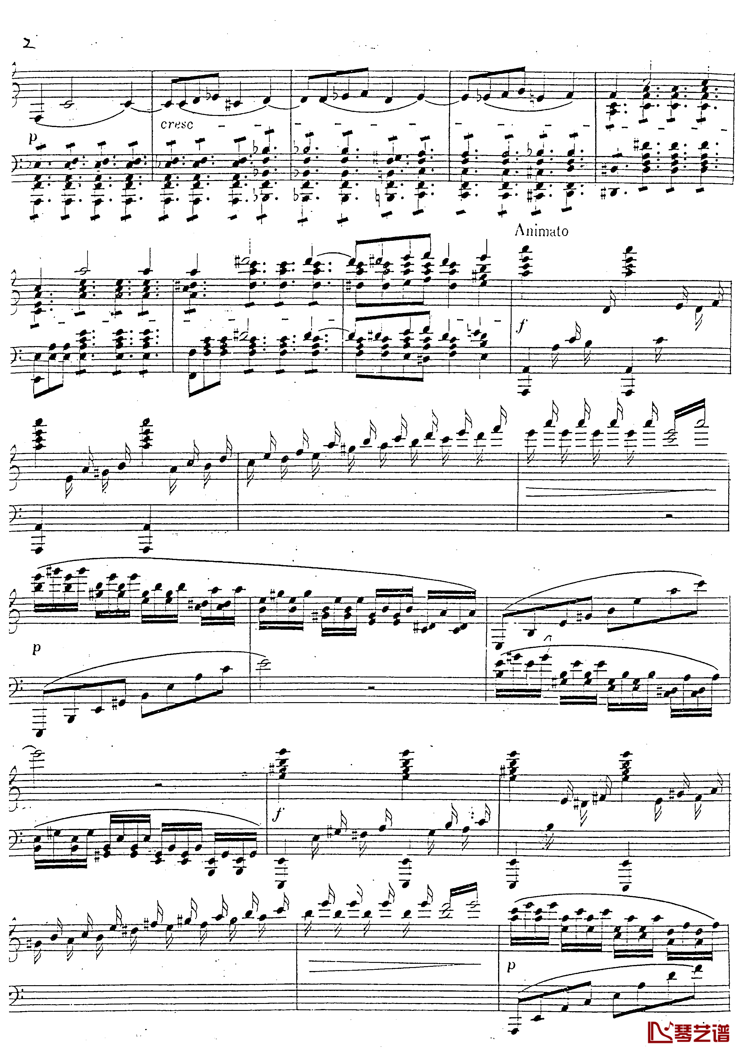 a小调第四钢琴奏鸣曲钢琴谱-安东 鲁宾斯坦- Op.1003