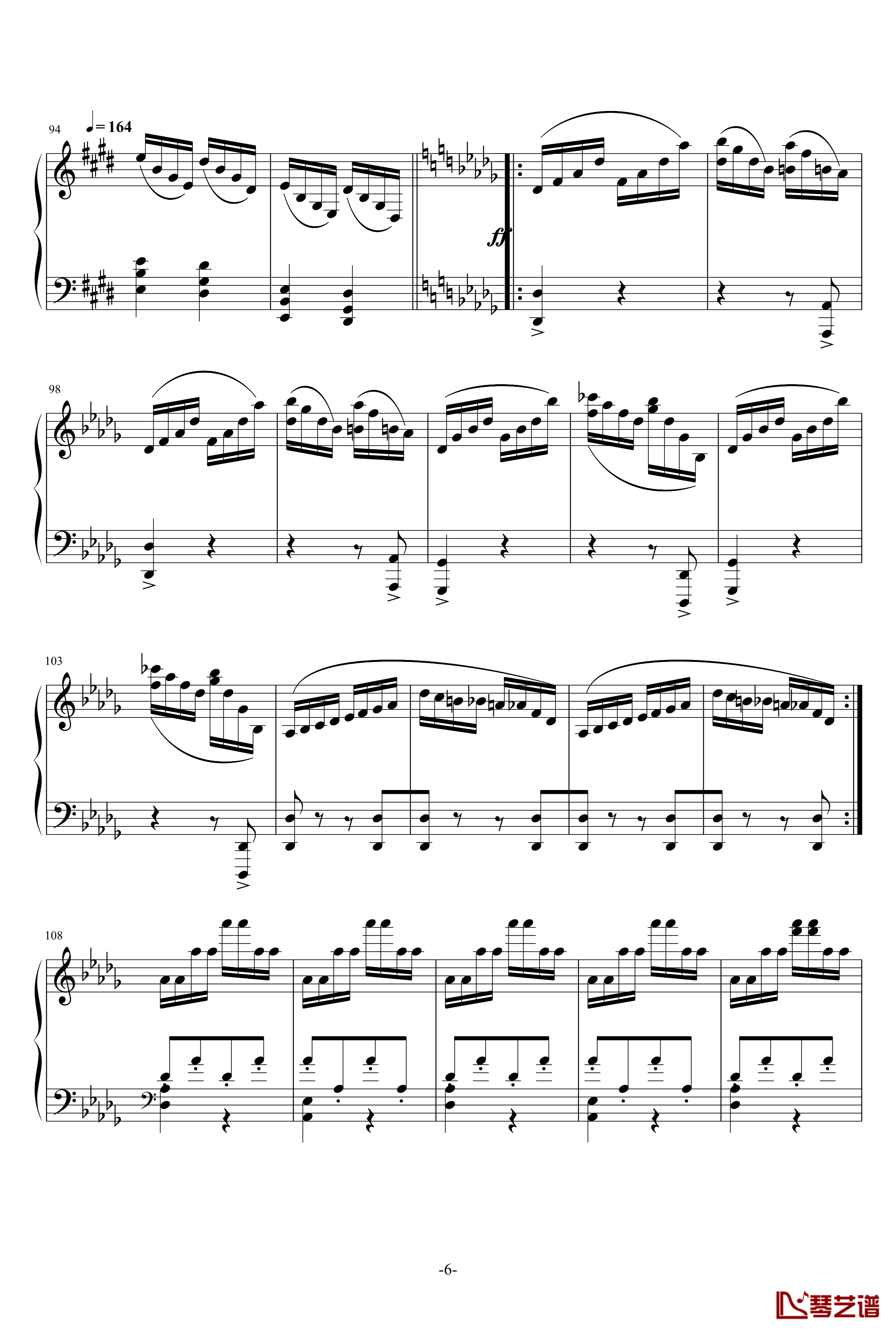 小温狂想曲 3钢琴谱—具有匈牙利狂想曲风格的一曲。—我的代表作-一个球6