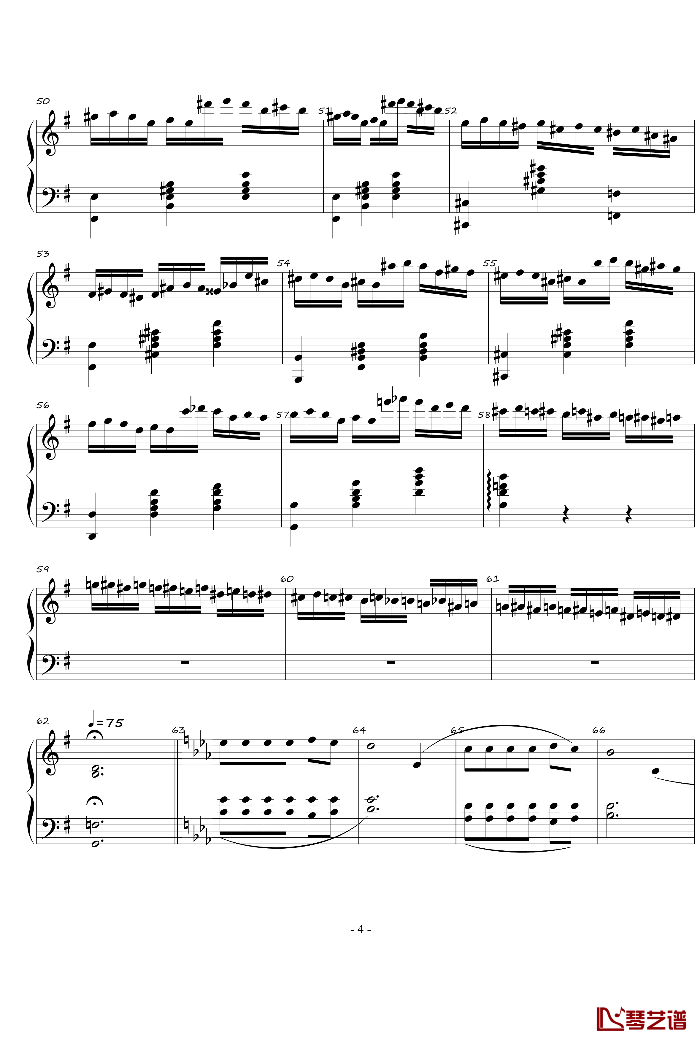 火星的故事钢琴谱-火星先生Op.3 No.14