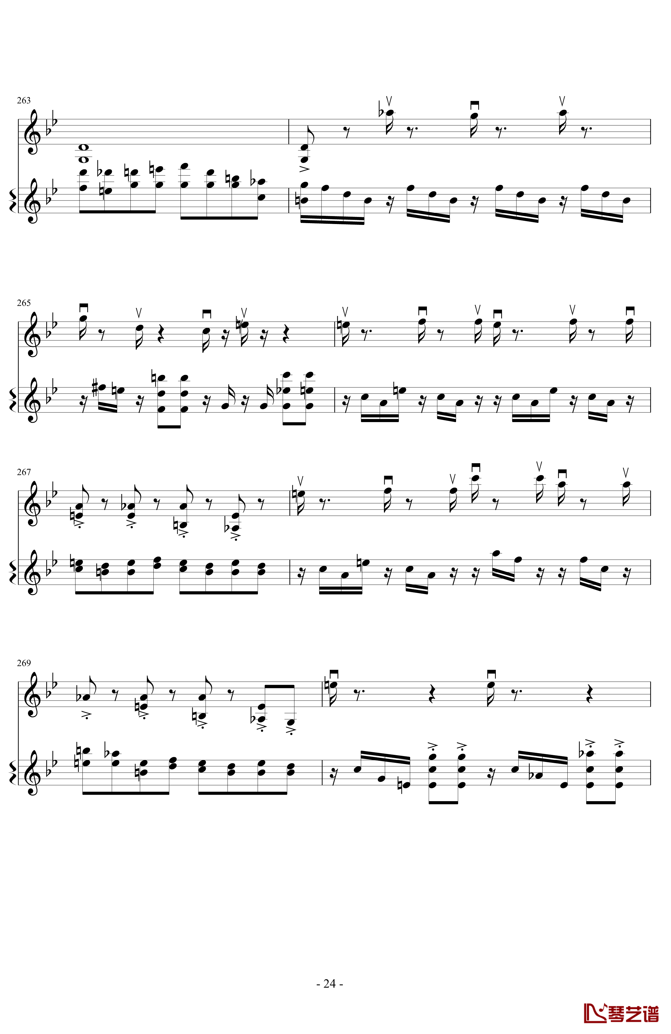 意大利国歌变奏曲钢琴谱-DXF24