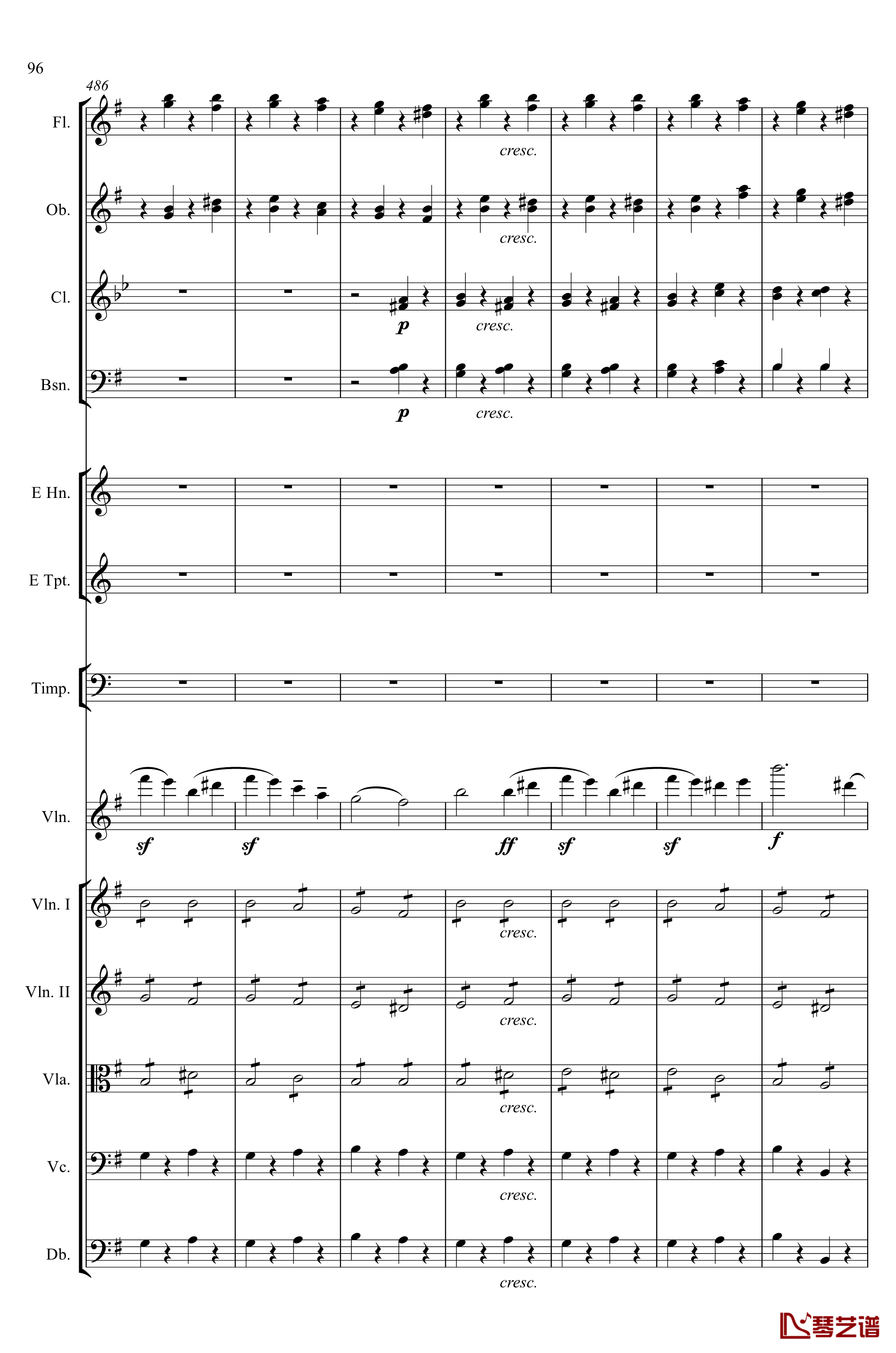 e小调小提琴协奏曲Op.64钢琴谱-第一乐章-门德尔松96