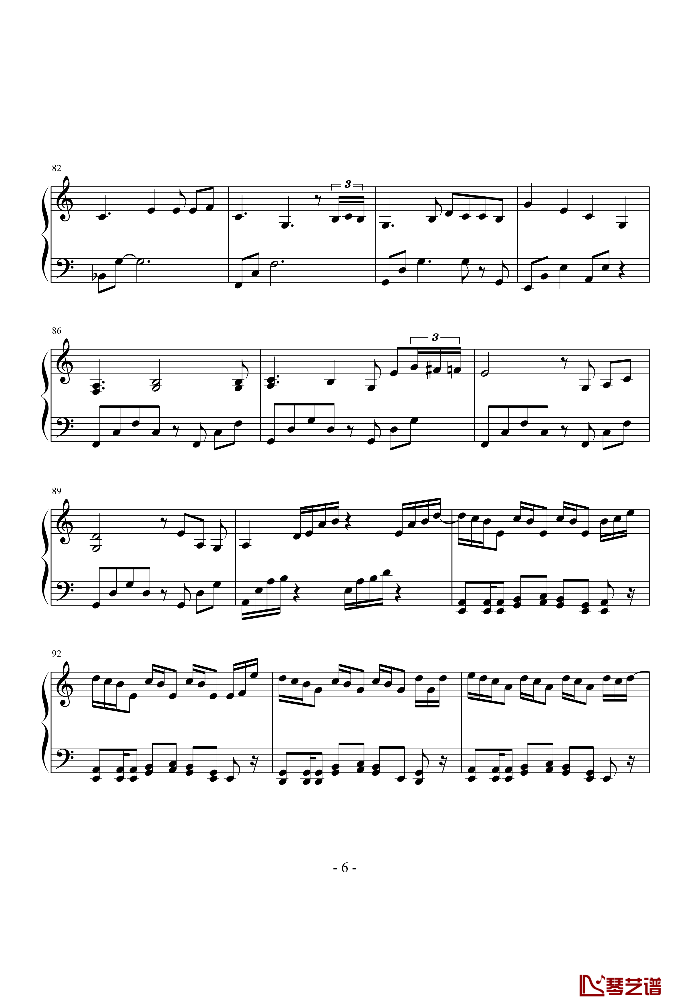 雪剑钢琴曲Op12钢琴谱-落花吹雪剑6