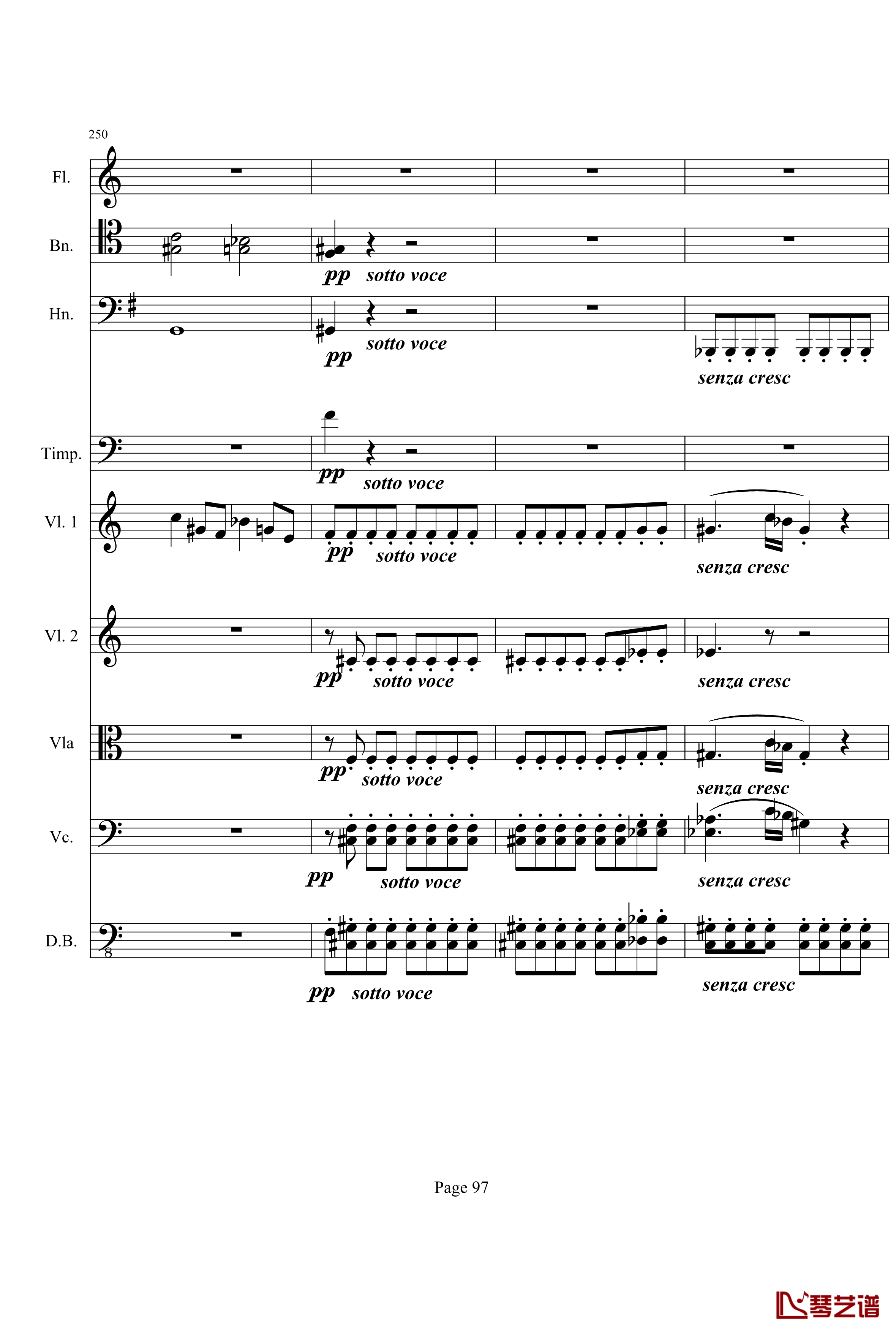 奏鸣曲之交响钢琴谱-第21-Ⅰ-贝多芬-beethoven97
