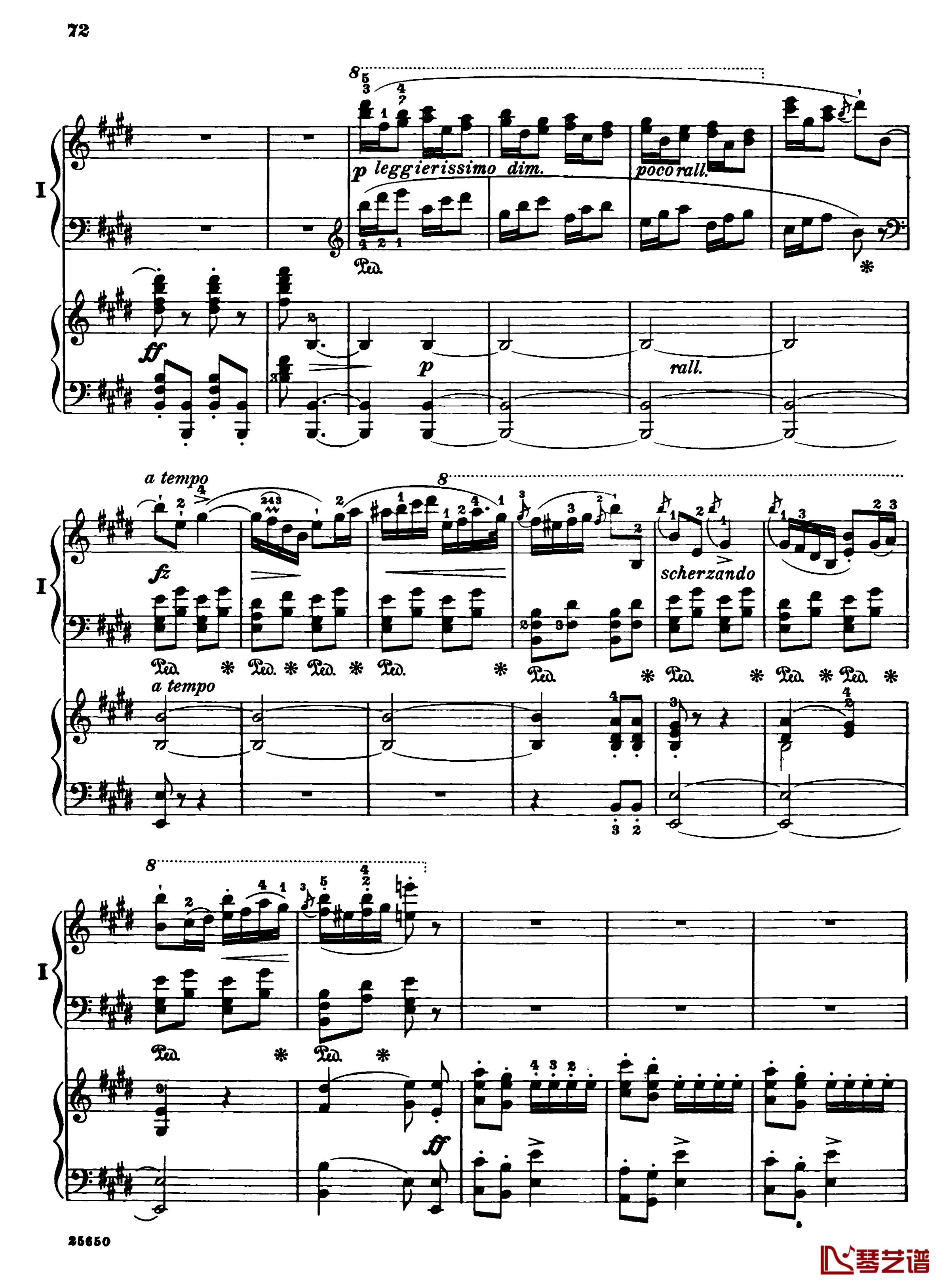 肖邦第一钢琴协奏曲钢琴谱-肖邦74