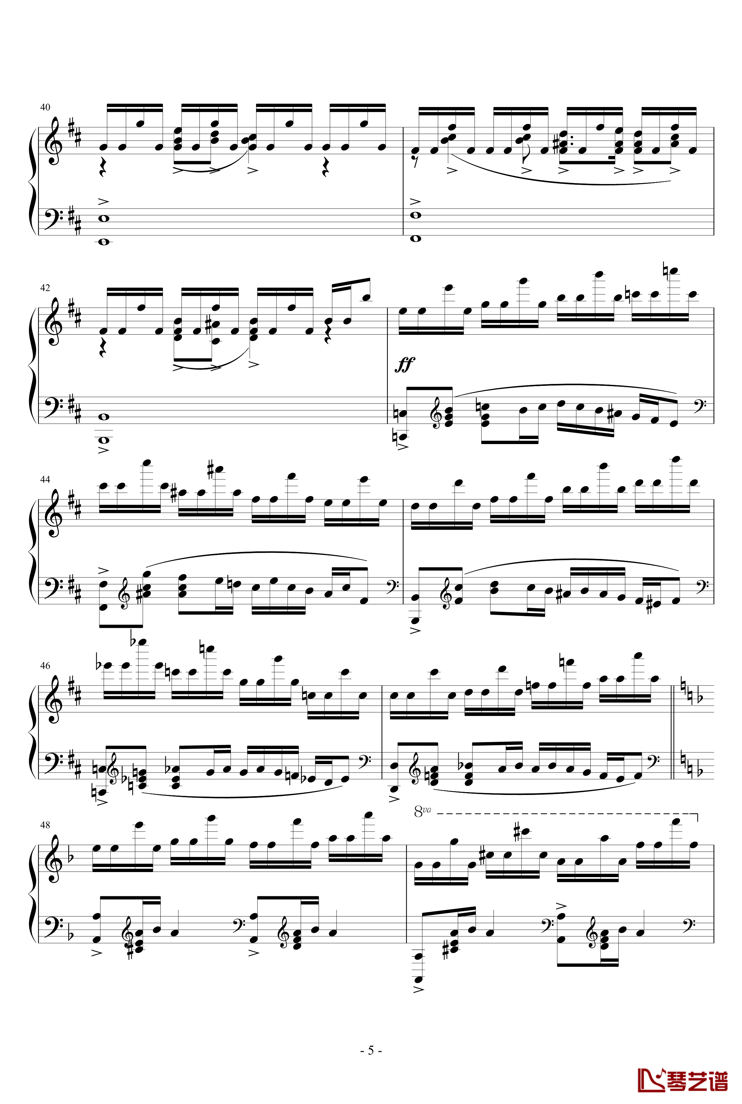 Etude in d Minor钢琴谱-Mazeppa秋涯5