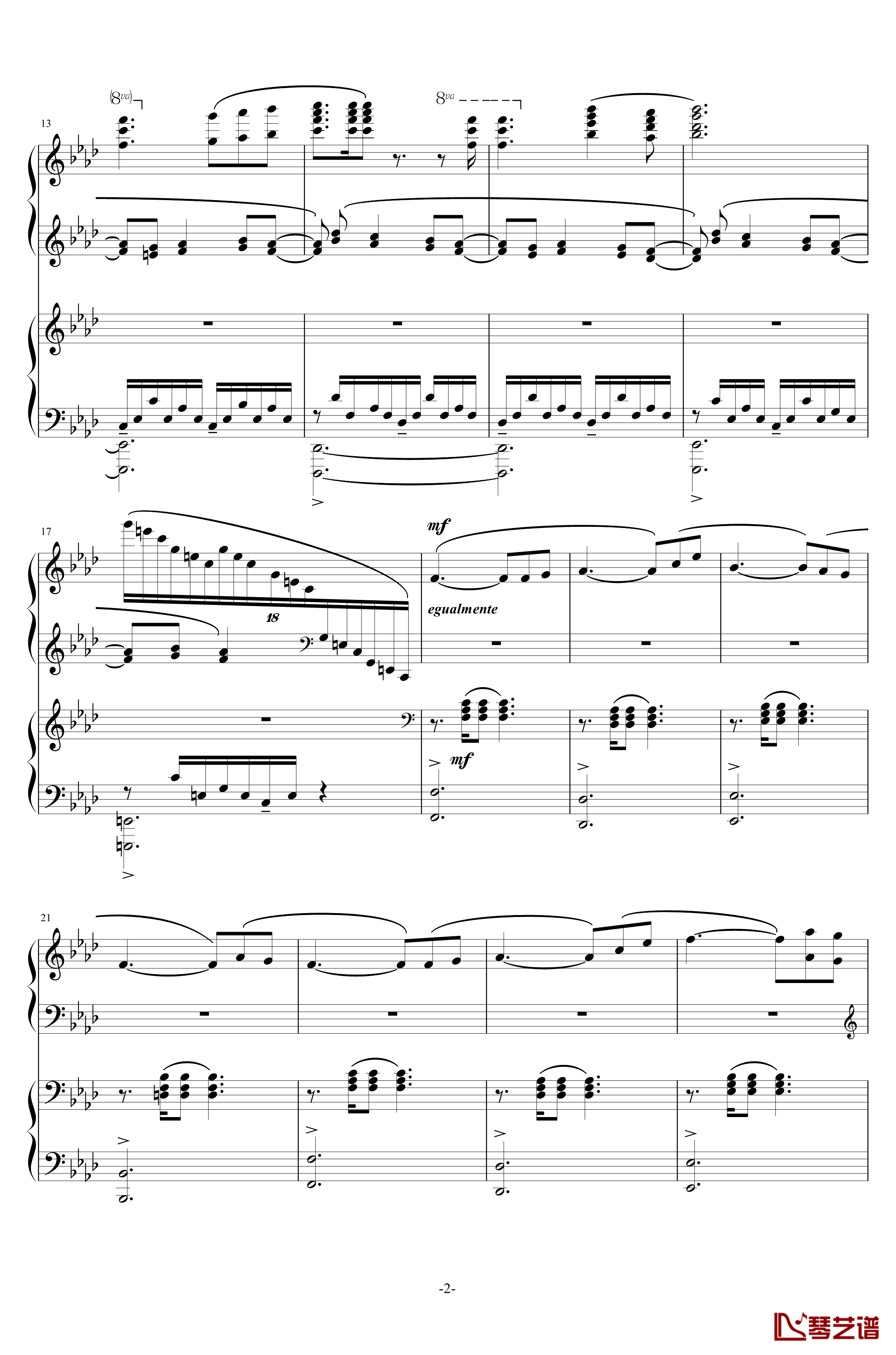OST APOCALYPSIS NOCTIS 钢琴谱-Piano duet-最终幻想XV2