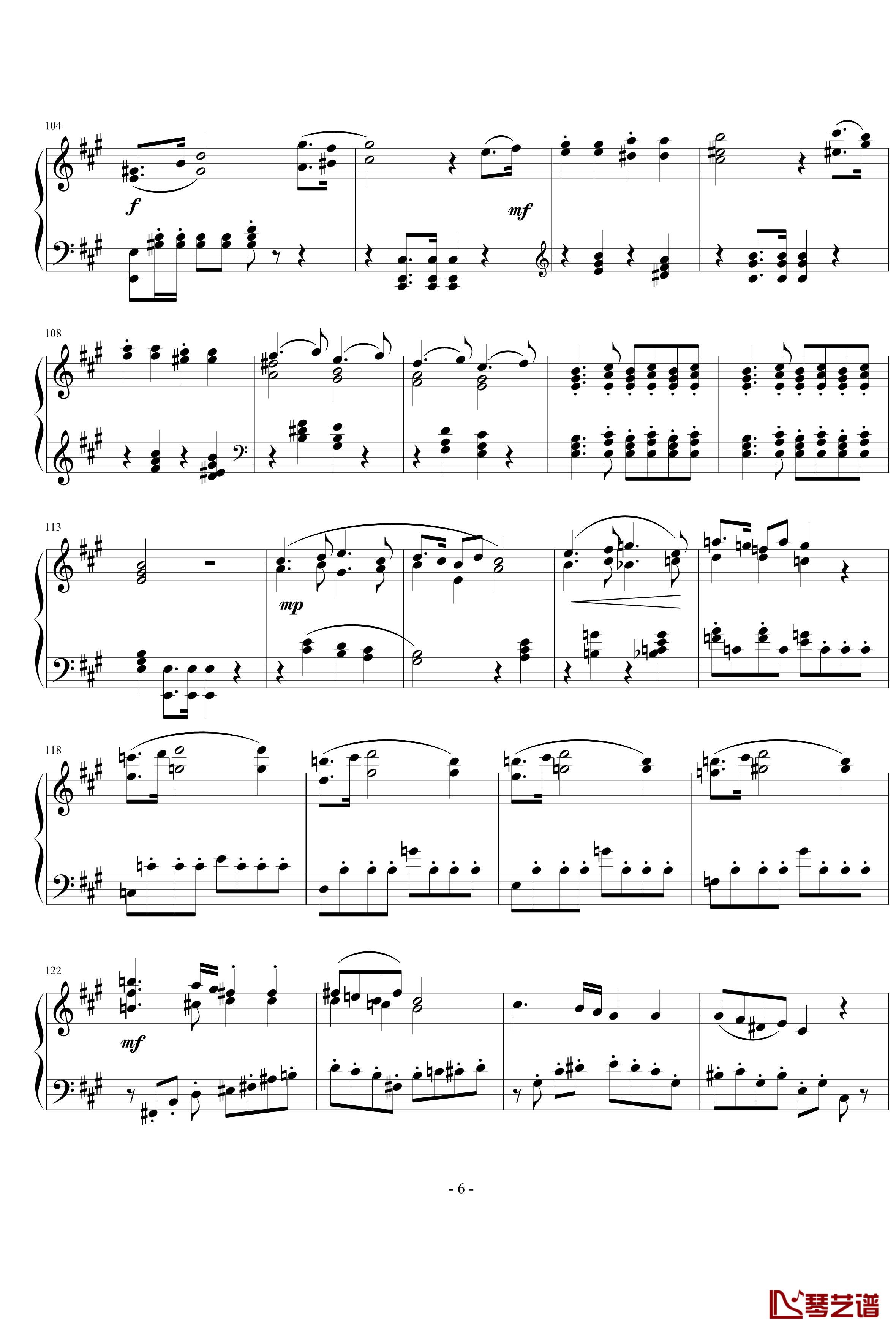A大调奏鸣曲第一乐章钢琴谱-清代皇帝6
