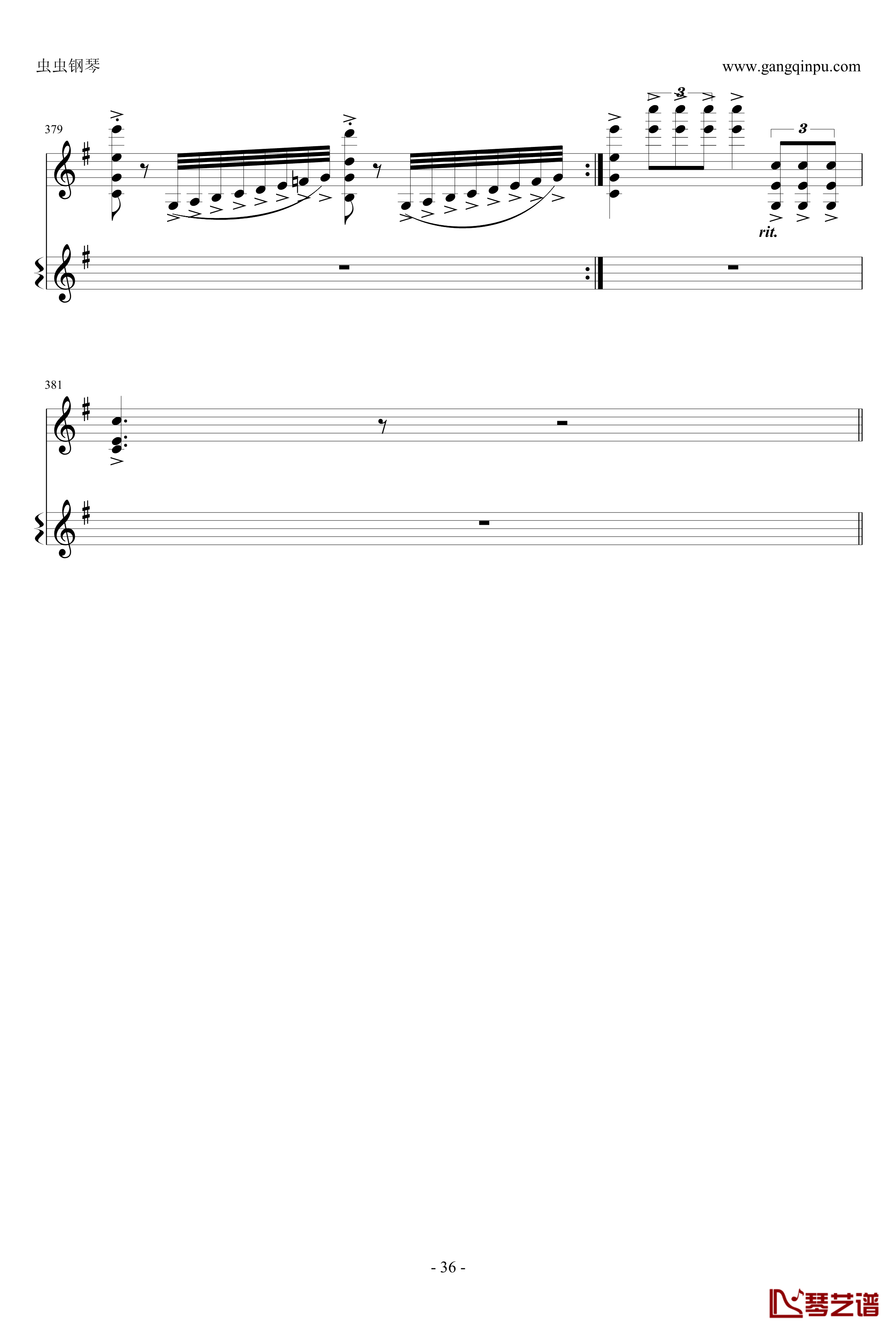 意大利国歌钢琴谱-变奏曲修改版-DXF36