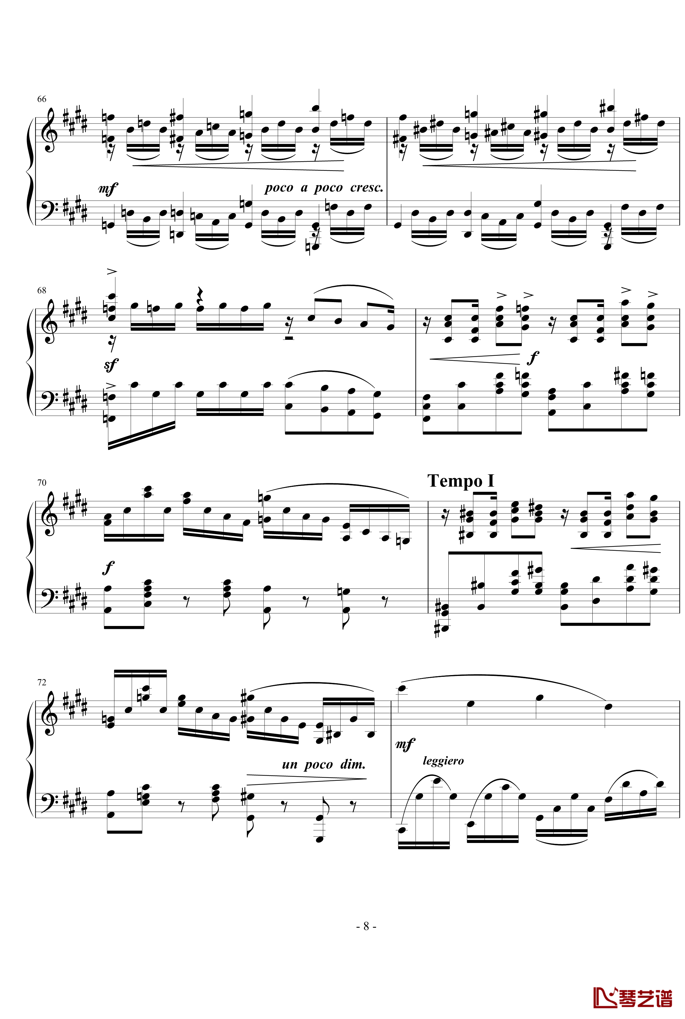 烂大俗奏鸣曲钢琴谱-1乐章-nyride8