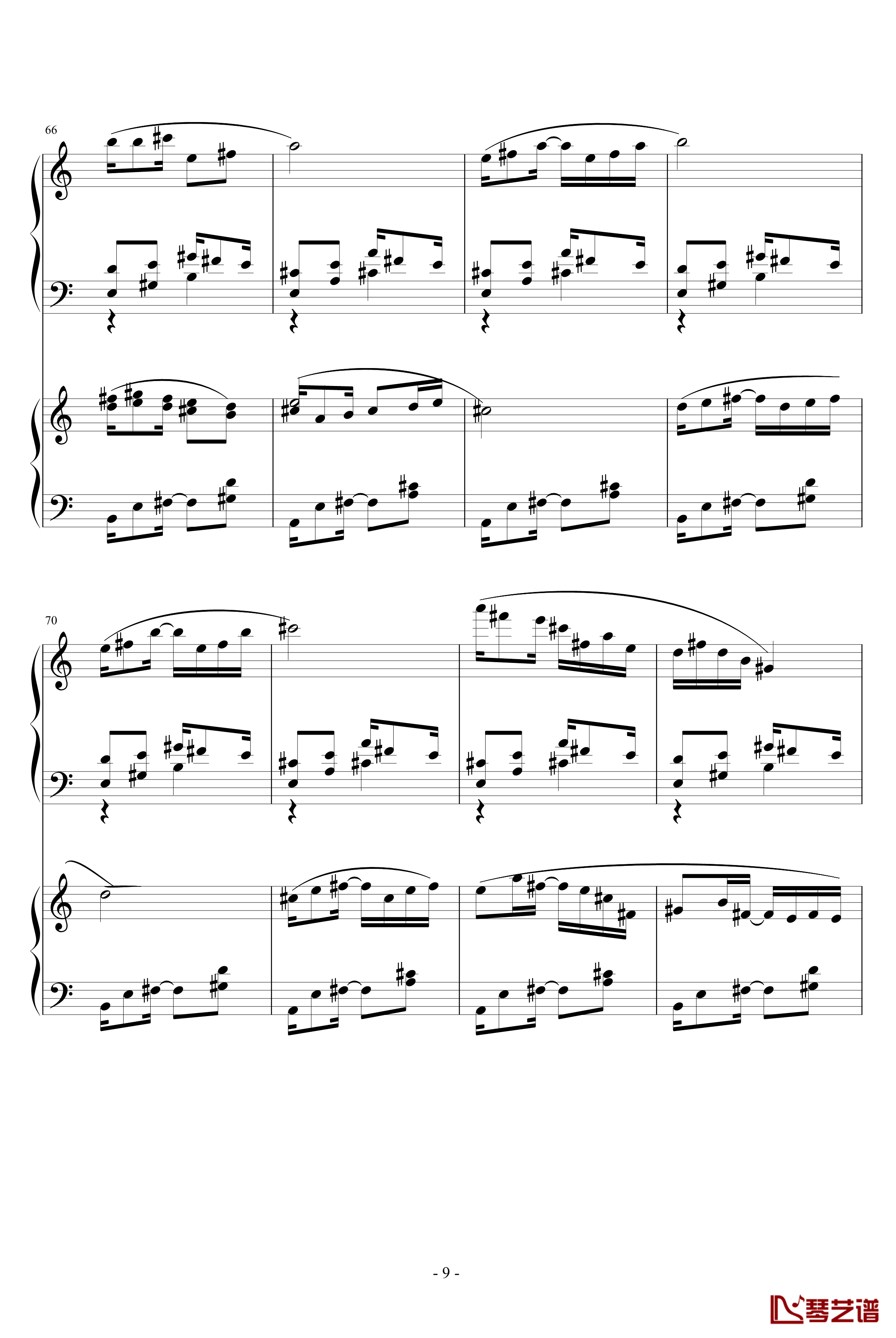 爵士双钢琴奏鸣曲第三乐章钢琴谱-米约9