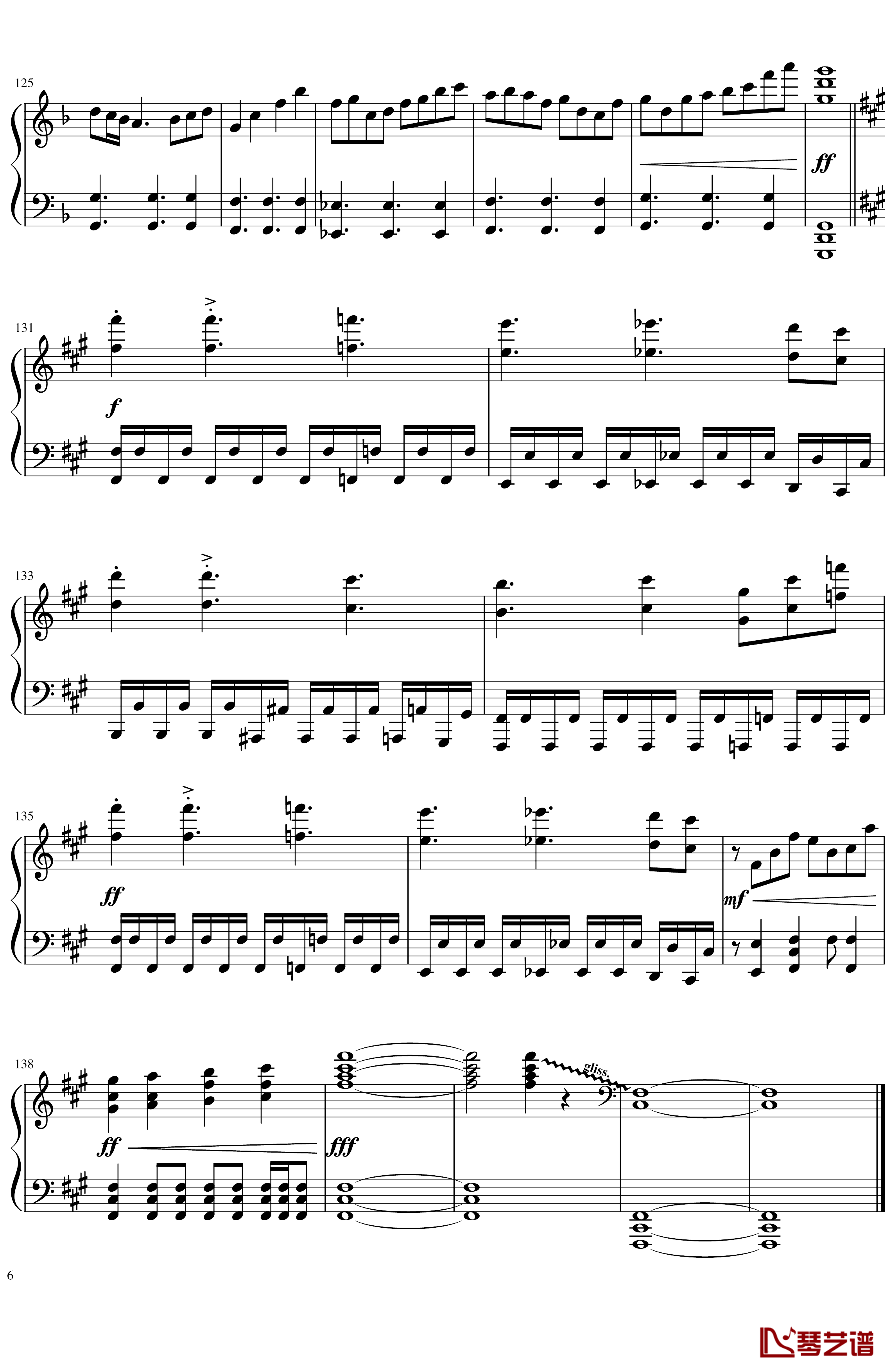 ソロモンの白椿钢琴谱-交响乐转钢琴版-碧蓝航线6