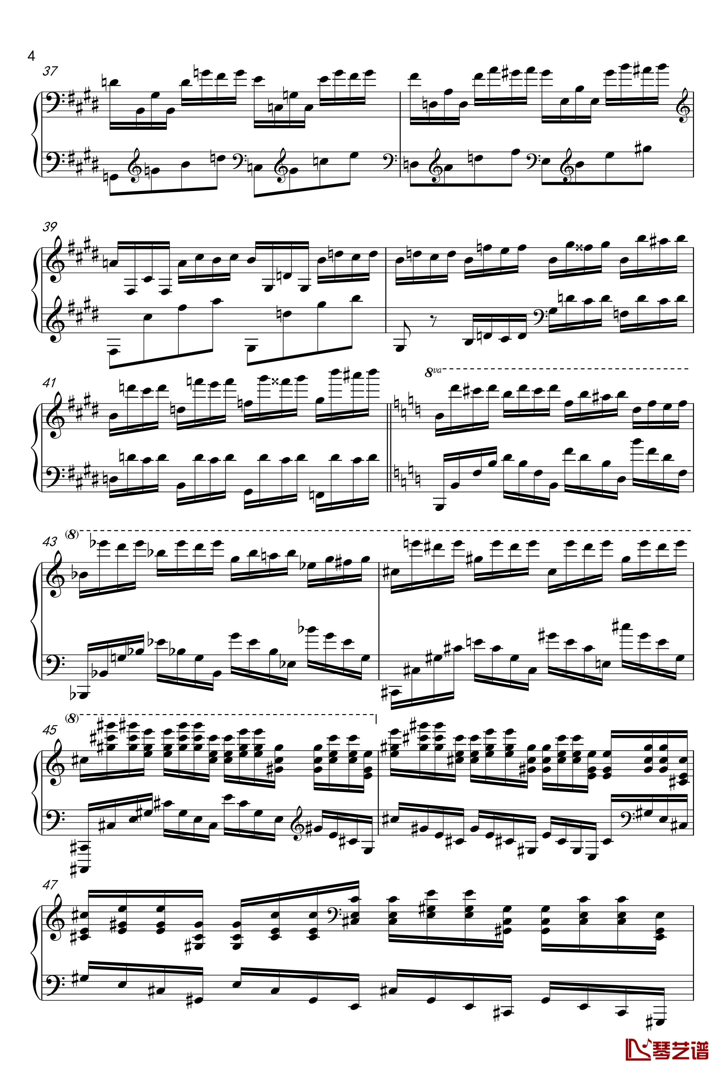 练习曲钢琴谱-TONY-王4