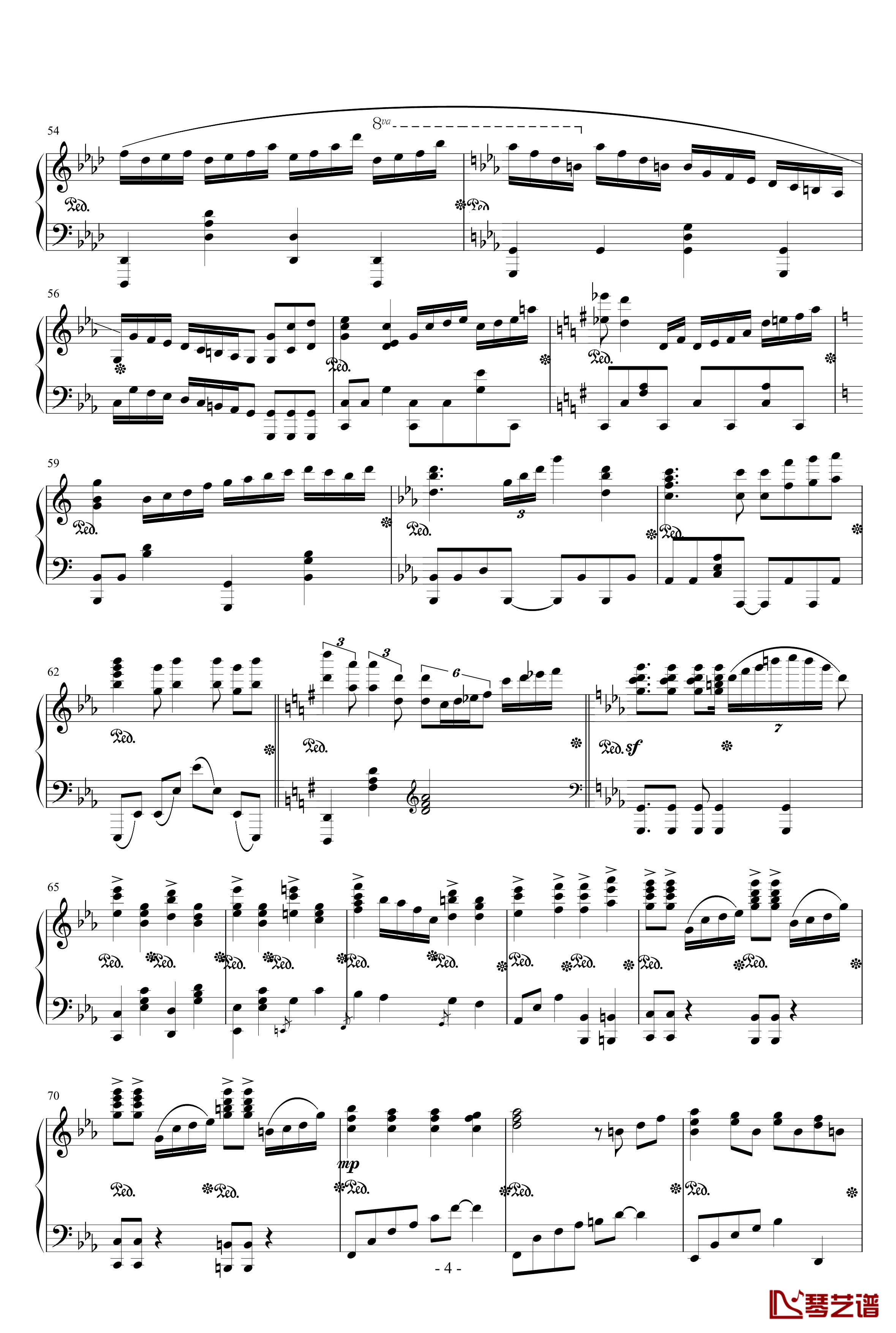 第一钢琴协奏曲蝎火钢琴谱-触手猴4