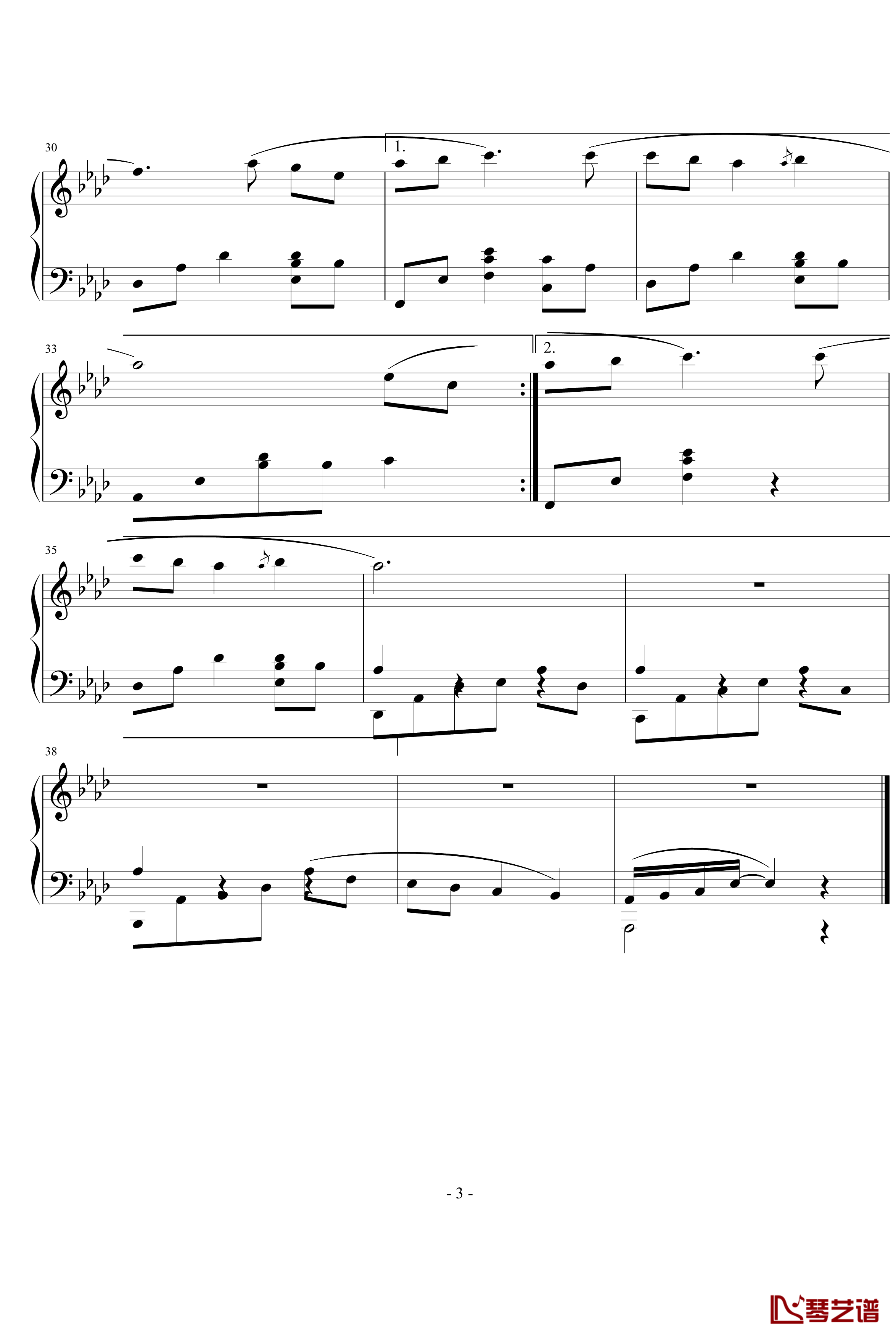 the answer钢琴谱-corrinne may3