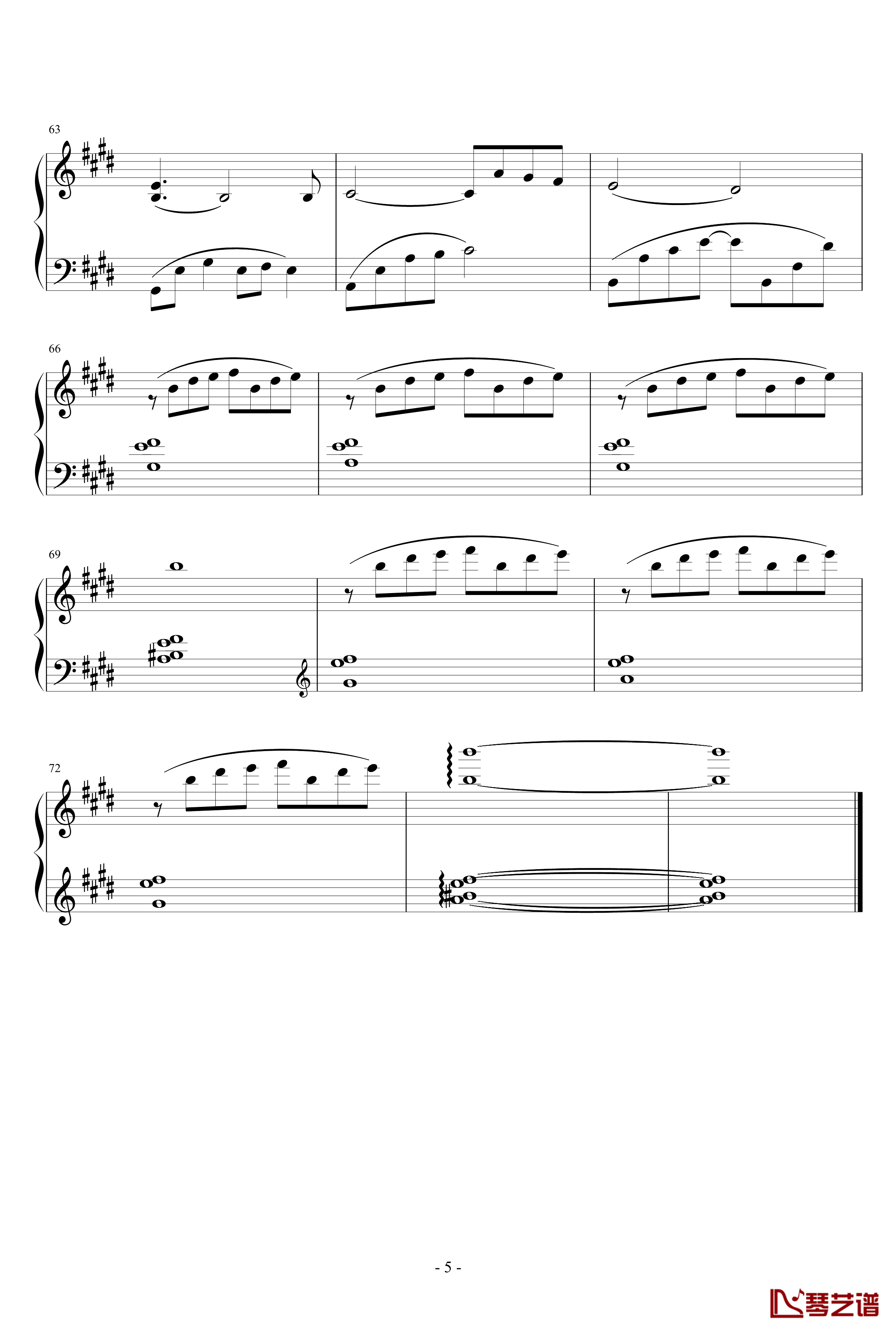 Main Theme of  Pluto钢琴谱-零5