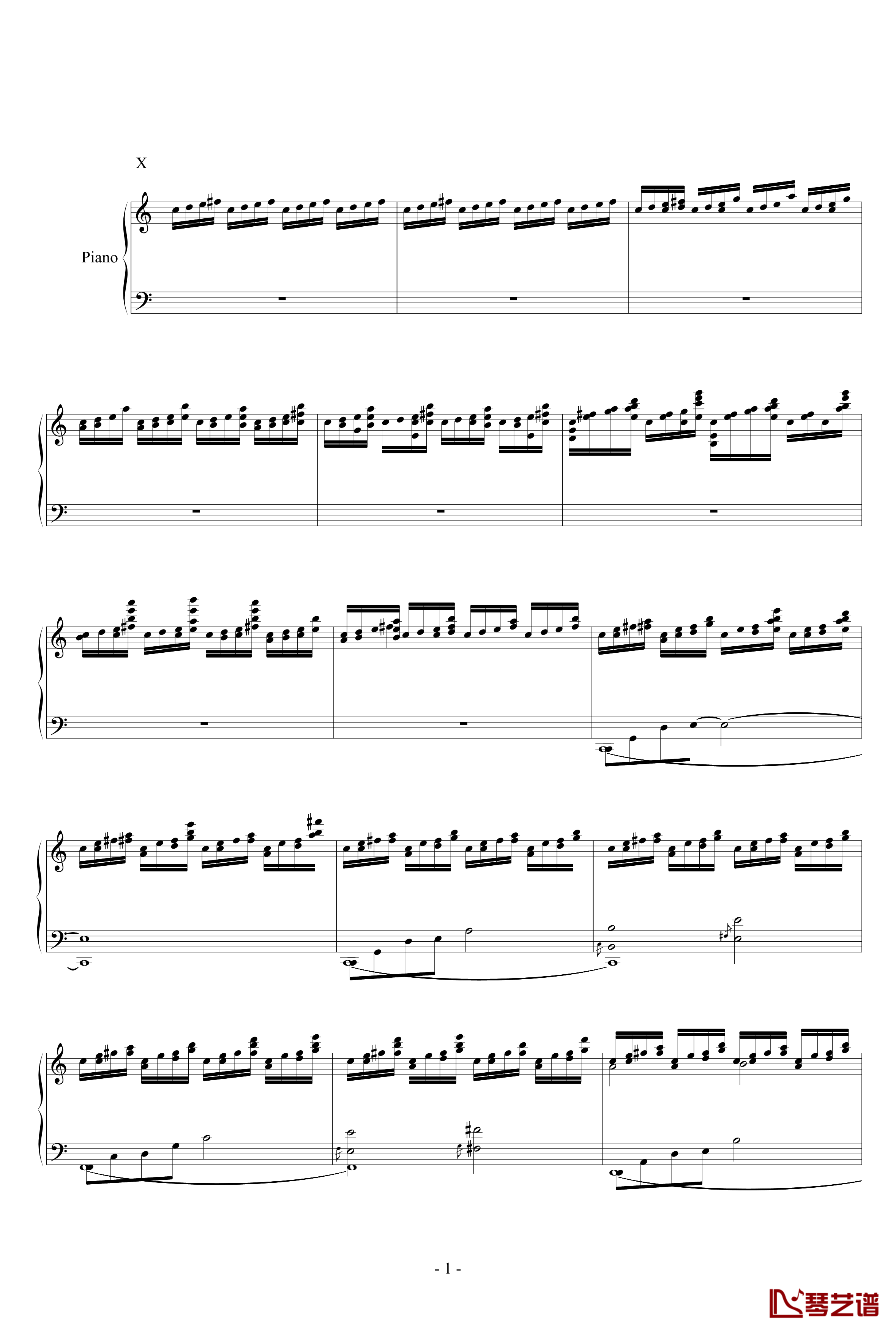 冥想集钢琴谱-修改-升c小调4