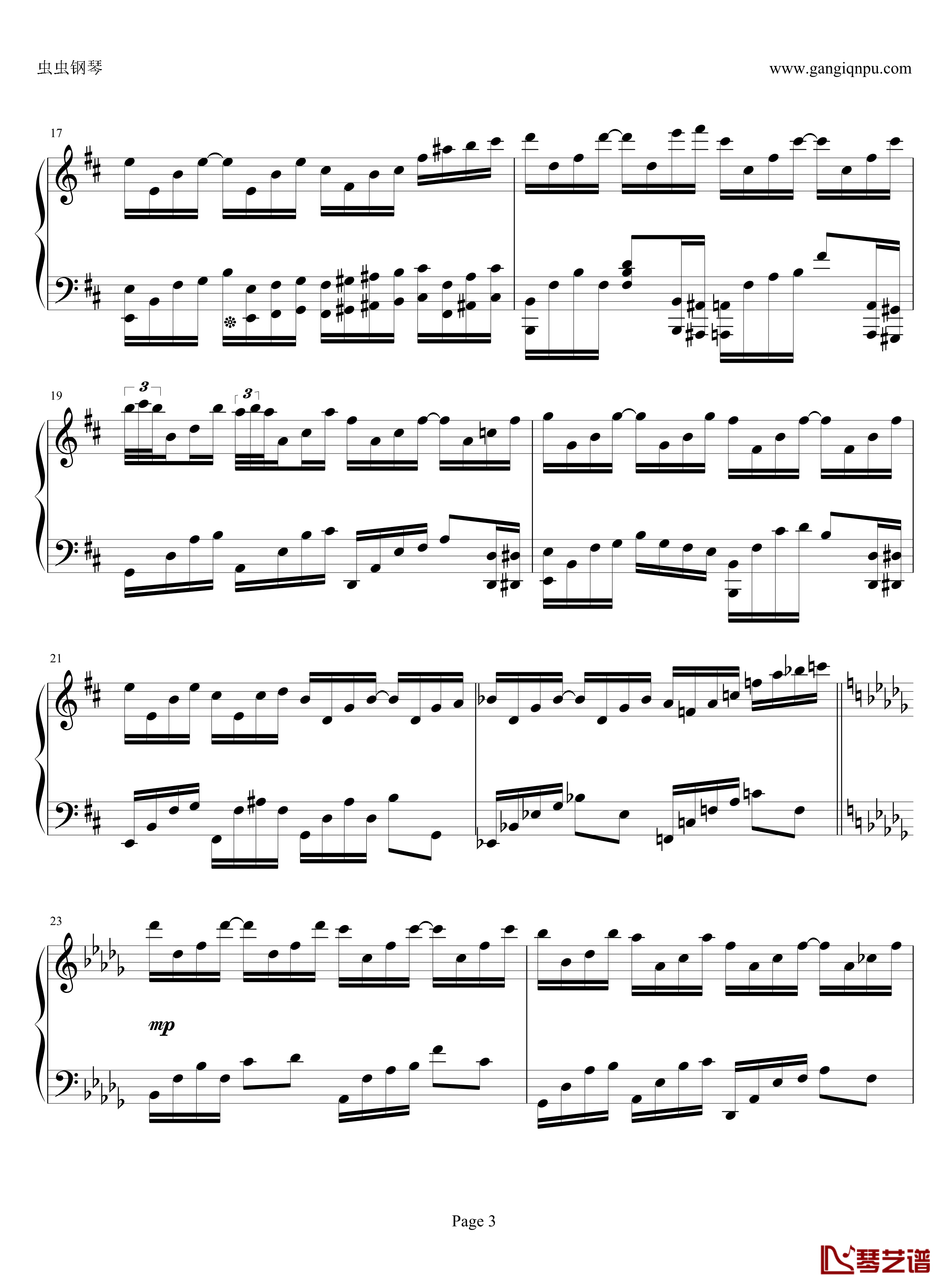 流离的假华尔兹钢琴谱-飞腾哈哈3