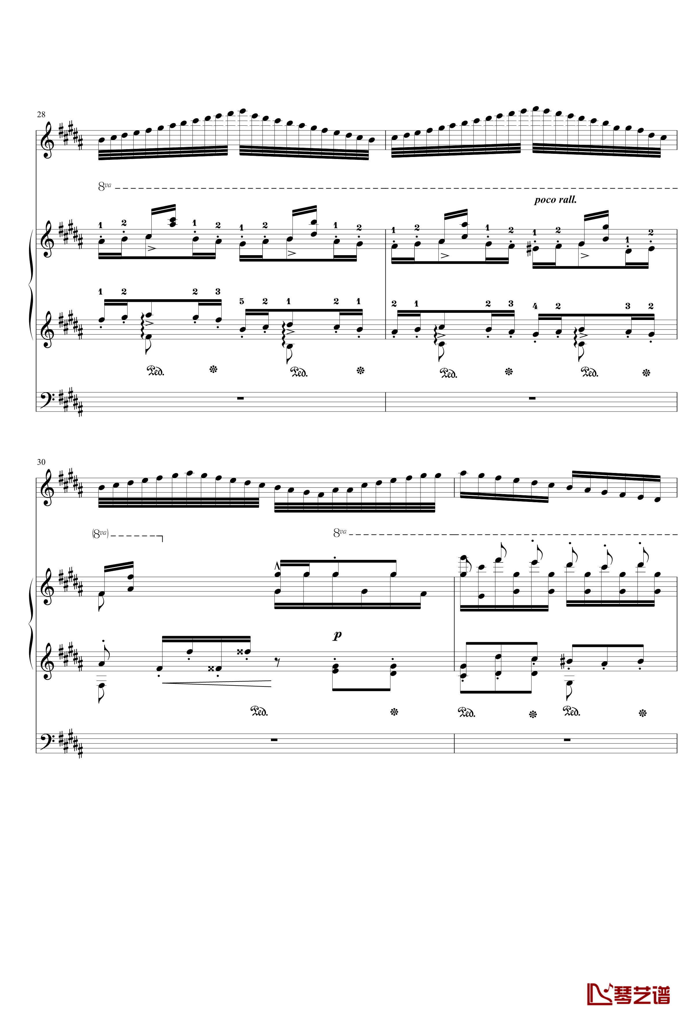 钟钢琴谱-变态版-李斯特6