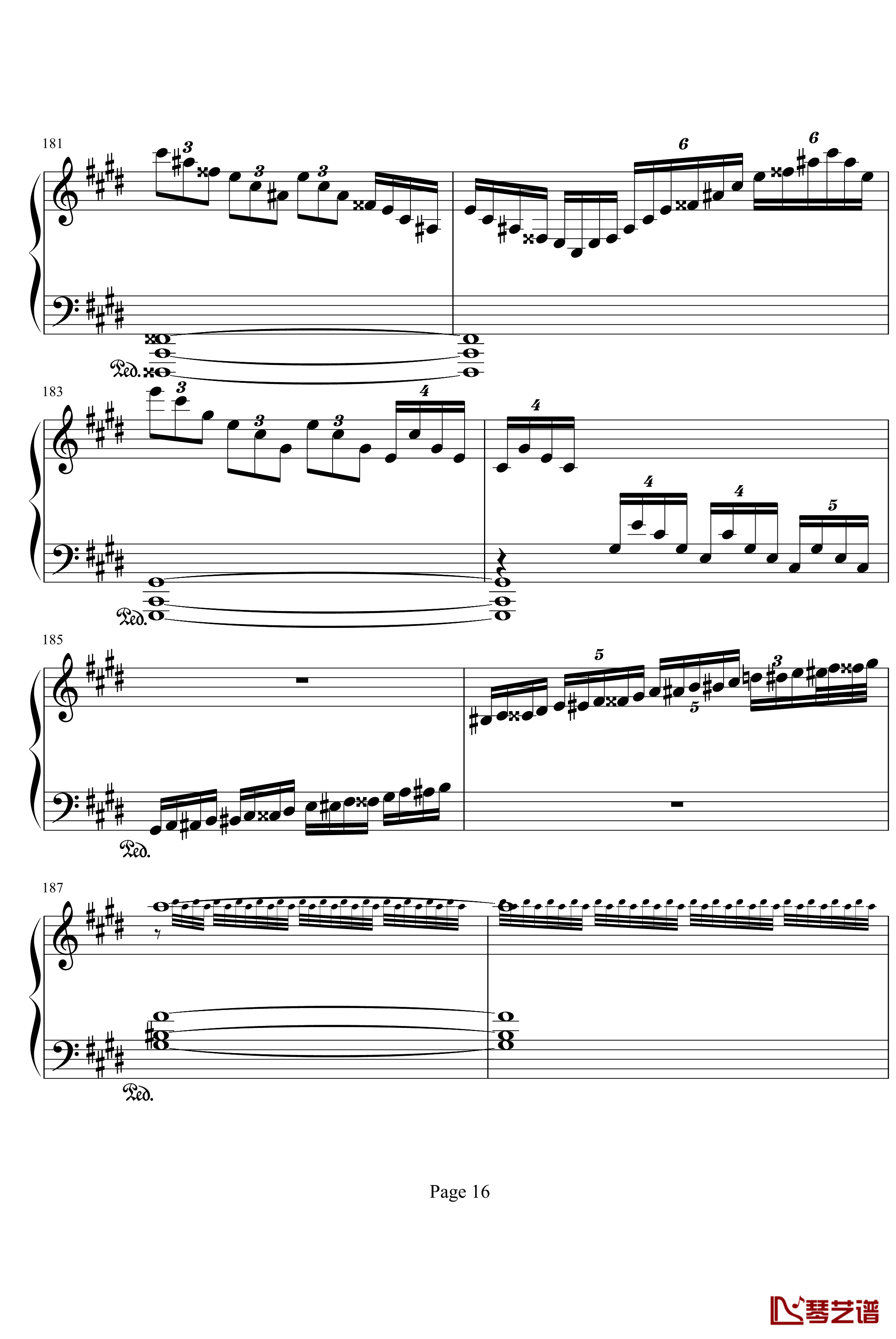 月光奏鸣曲第三乐章钢琴谱-贝多芬-beethoven16