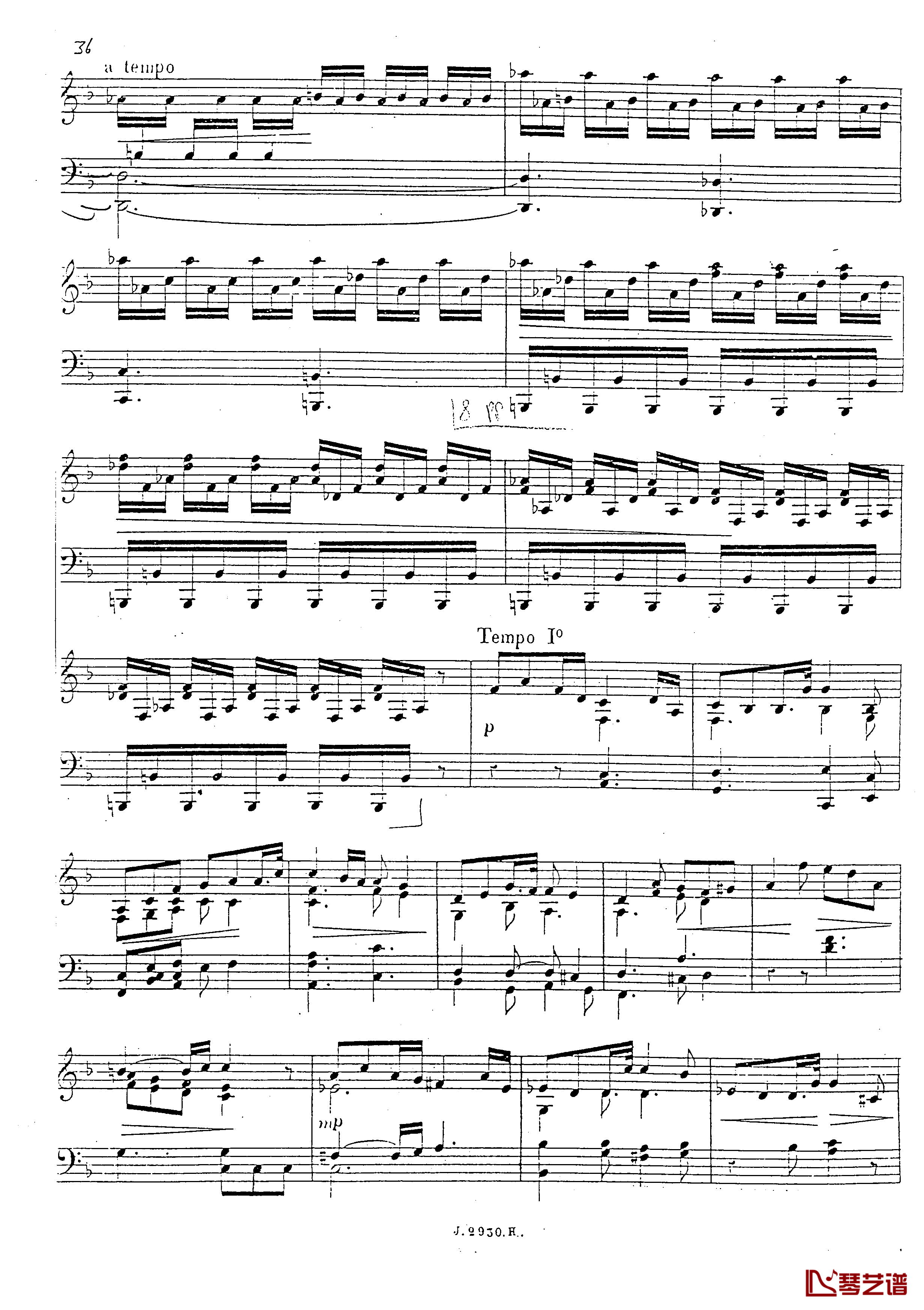 a小调第四钢琴奏鸣曲钢琴谱-安东 鲁宾斯坦- Op.10037