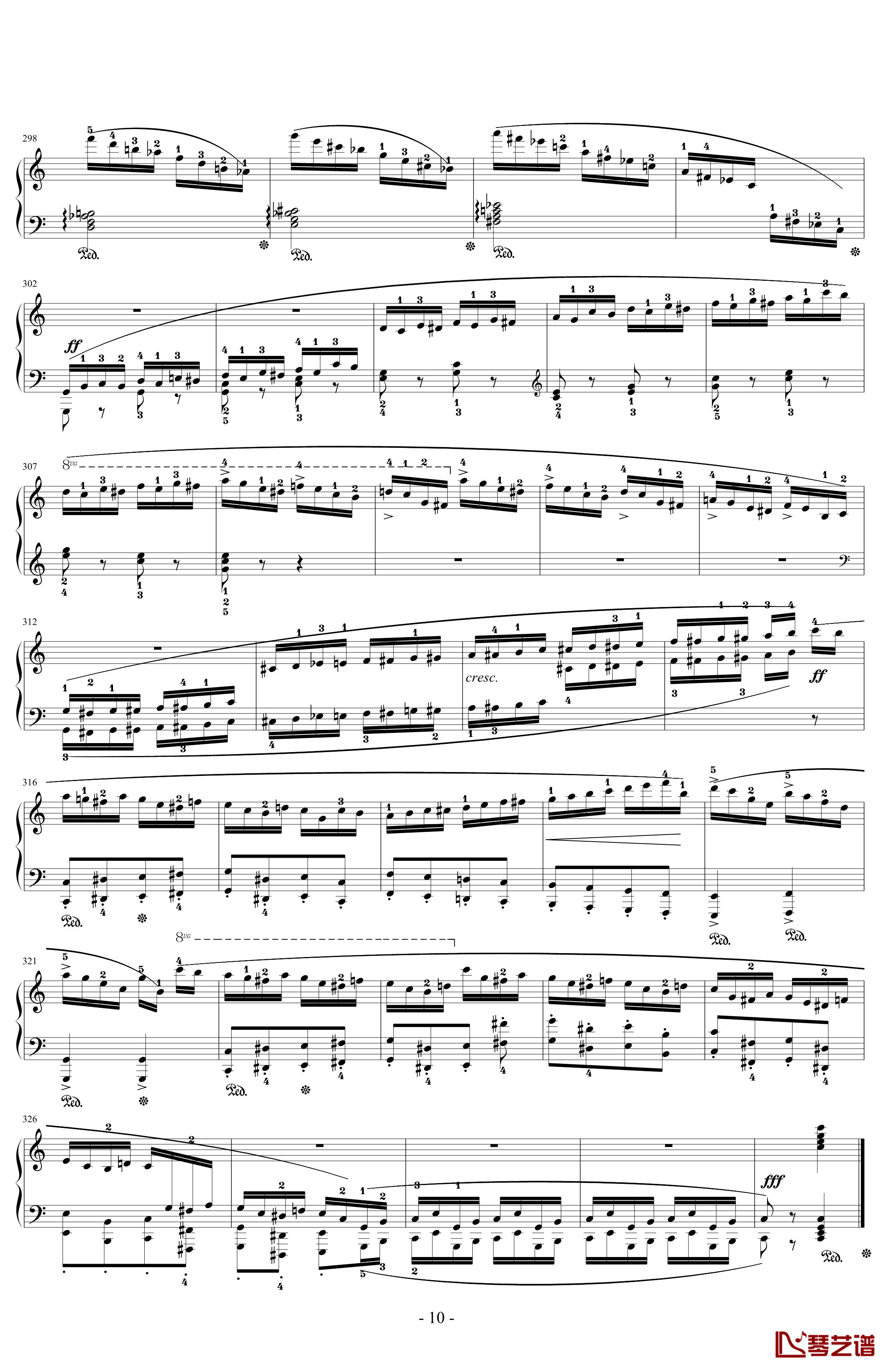 C大调第一钢琴奏鸣曲钢琴谱 Op.24 第四乐章 无穷动-韦伯10