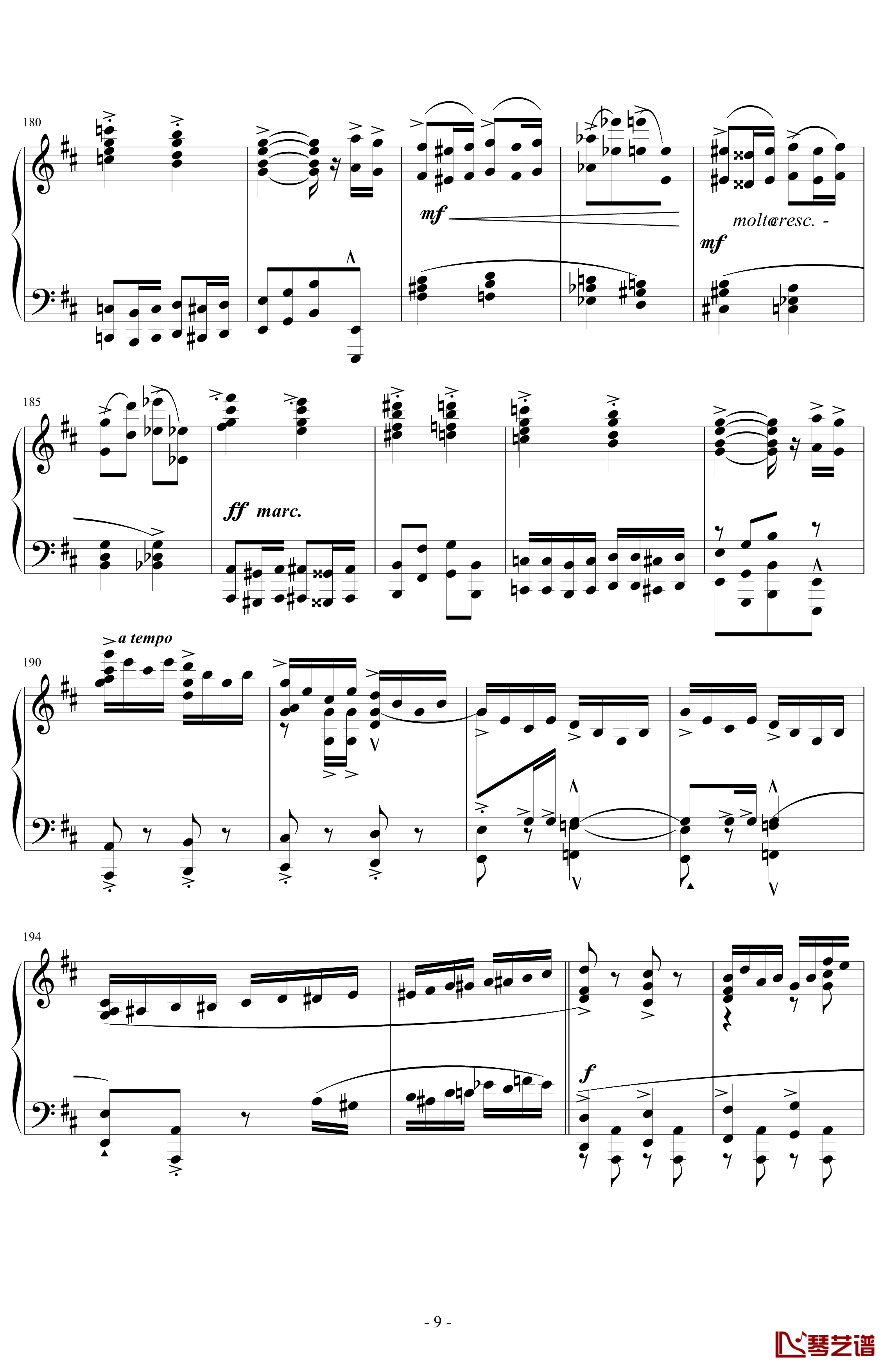 威风凛凛进行曲钢琴谱-钢琴-埃尔加-爆难第一号-Edward Elgar9