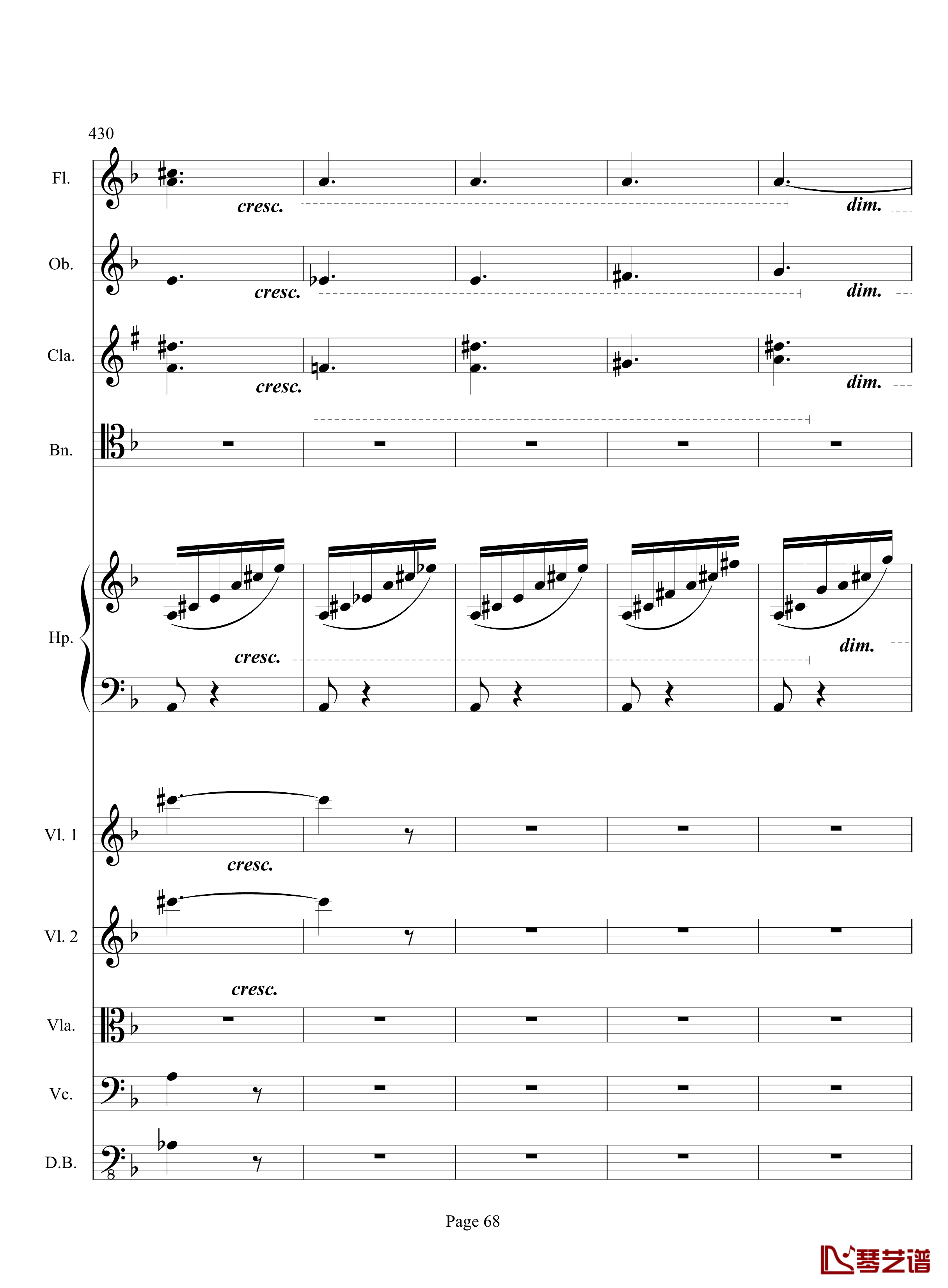 奏鸣曲之交响钢琴谱-第17首-Ⅲ-贝多芬-beethoven68