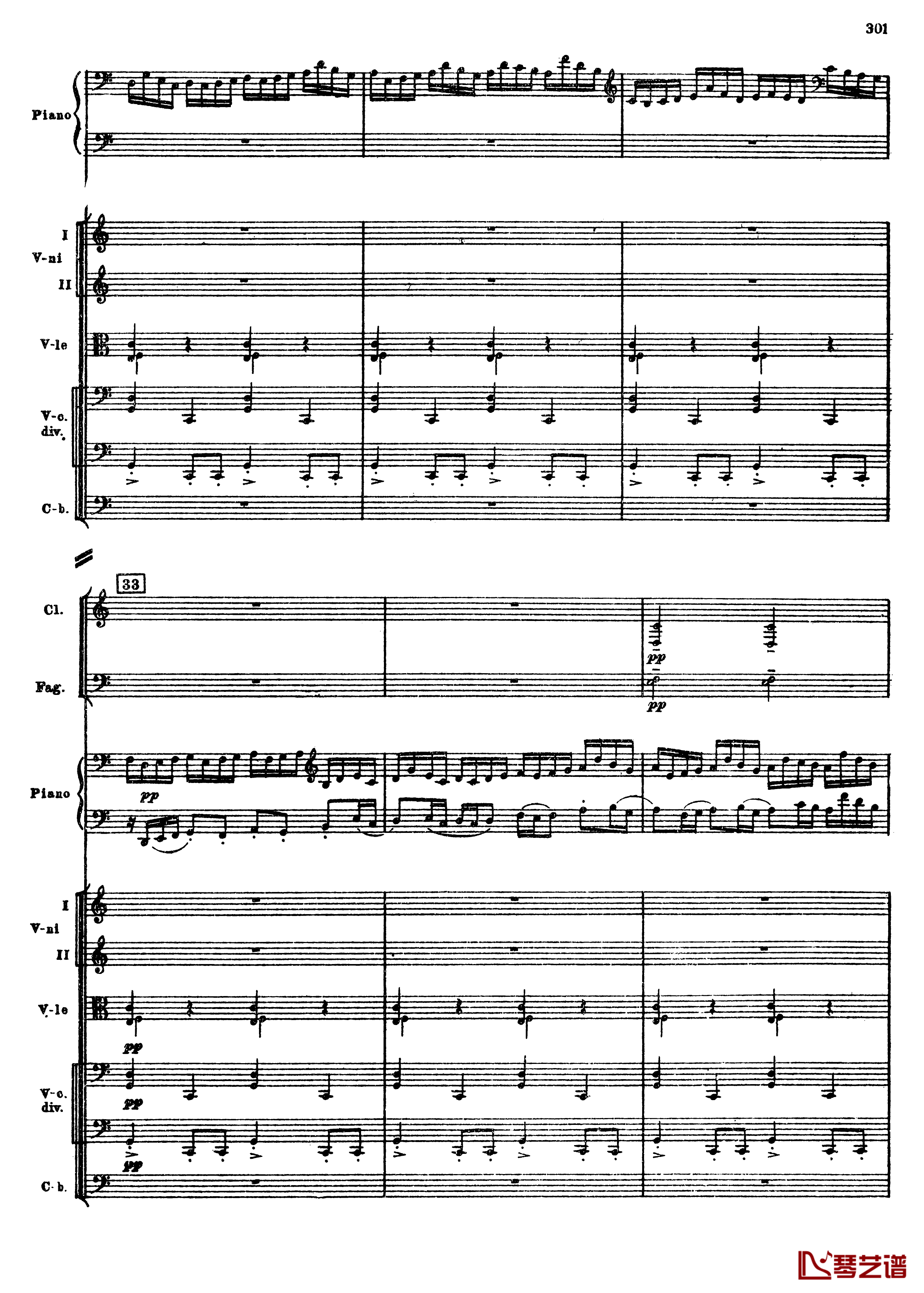 普罗科菲耶夫第三钢琴协奏曲钢琴谱-总谱-普罗科非耶夫33