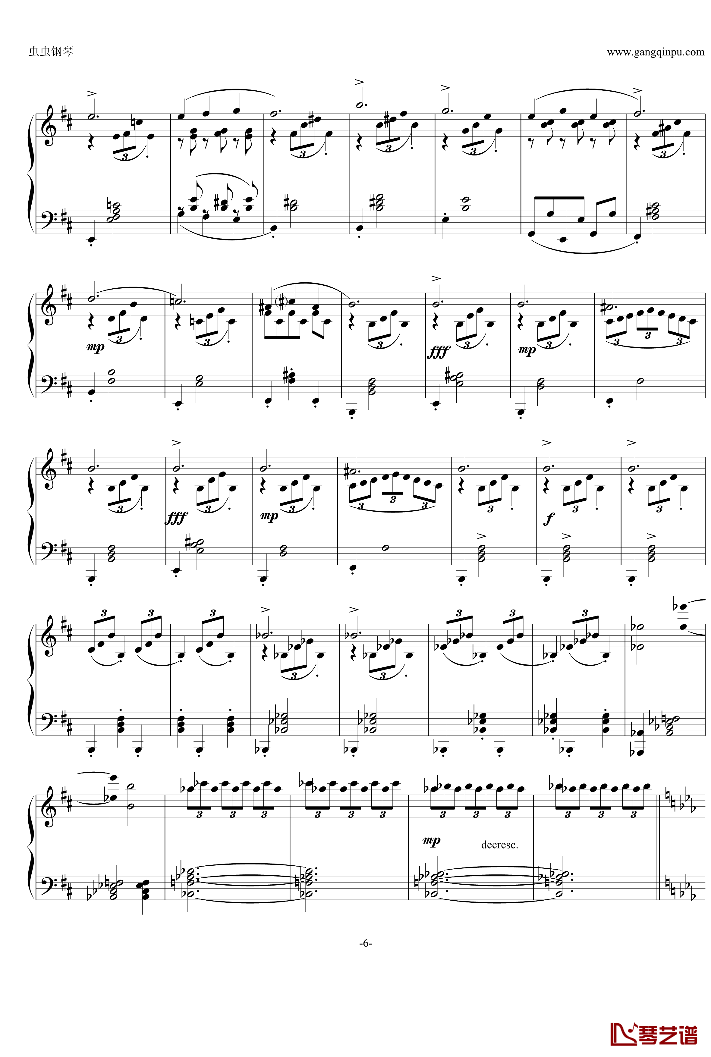 即兴曲Op.90 No.2钢琴谱-舒伯特-又名D899 No.26