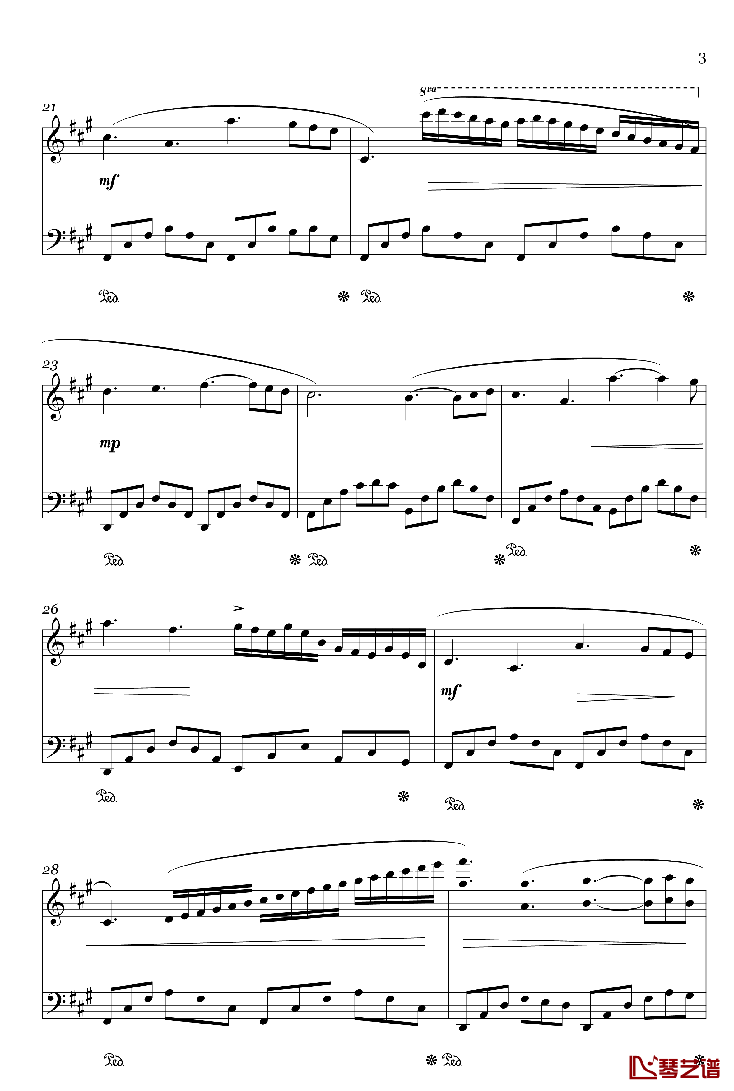 信鸽之旅钢琴谱-白露-shisan96323