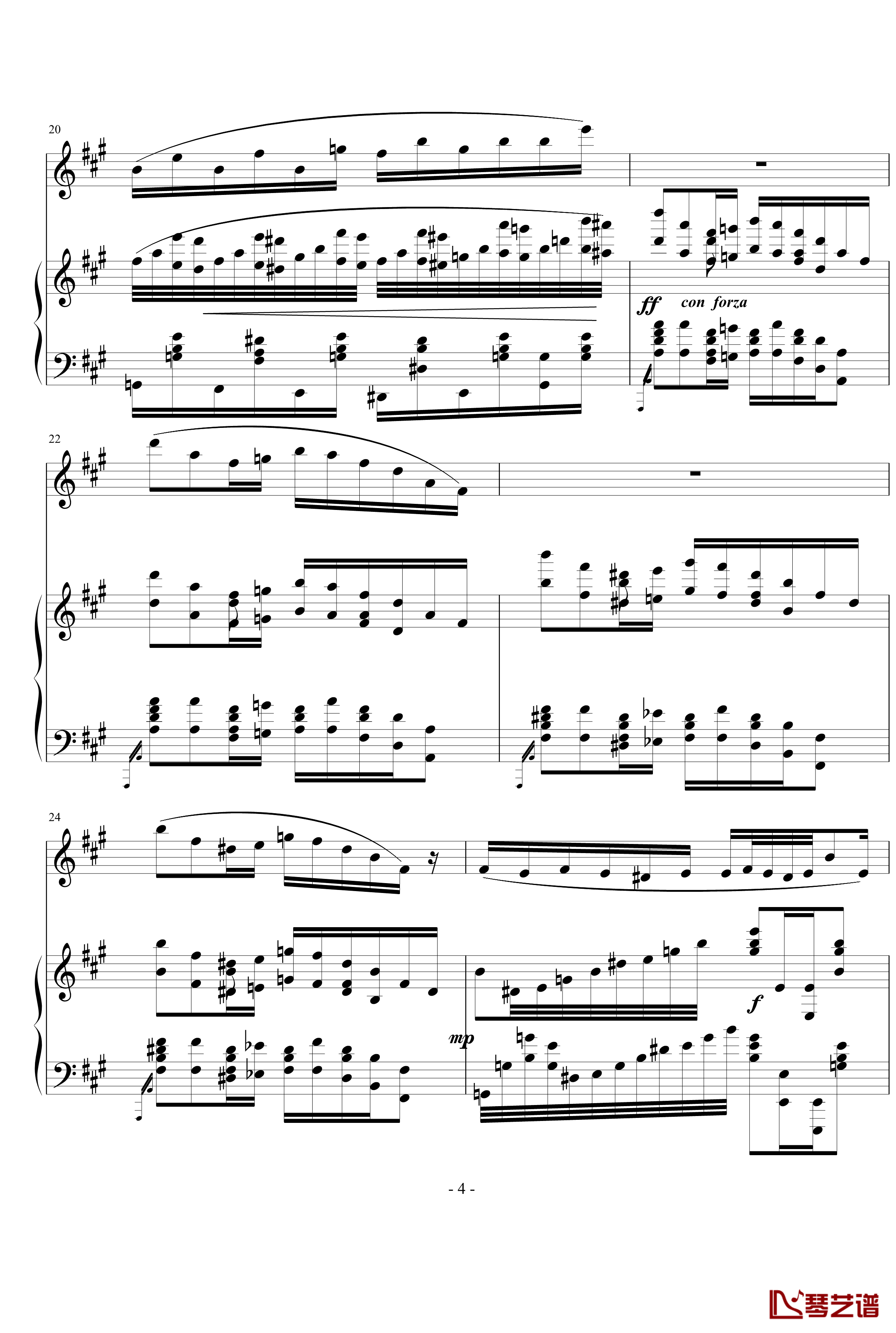 钢琴单簧管小奏鸣曲钢琴谱-nyride4